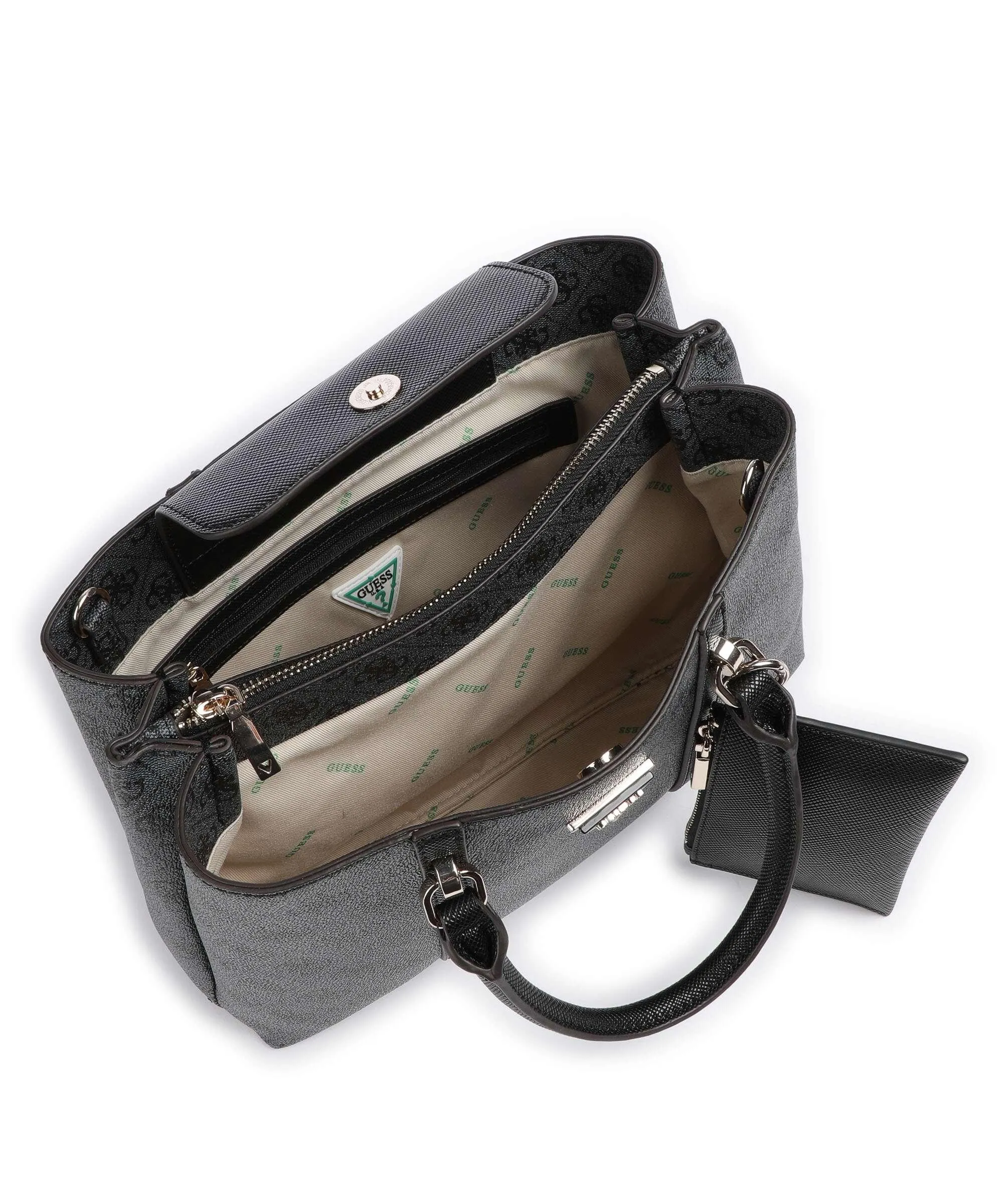  Guess Craig Eco Borsa a mano pelle sintetica grigio scuro  