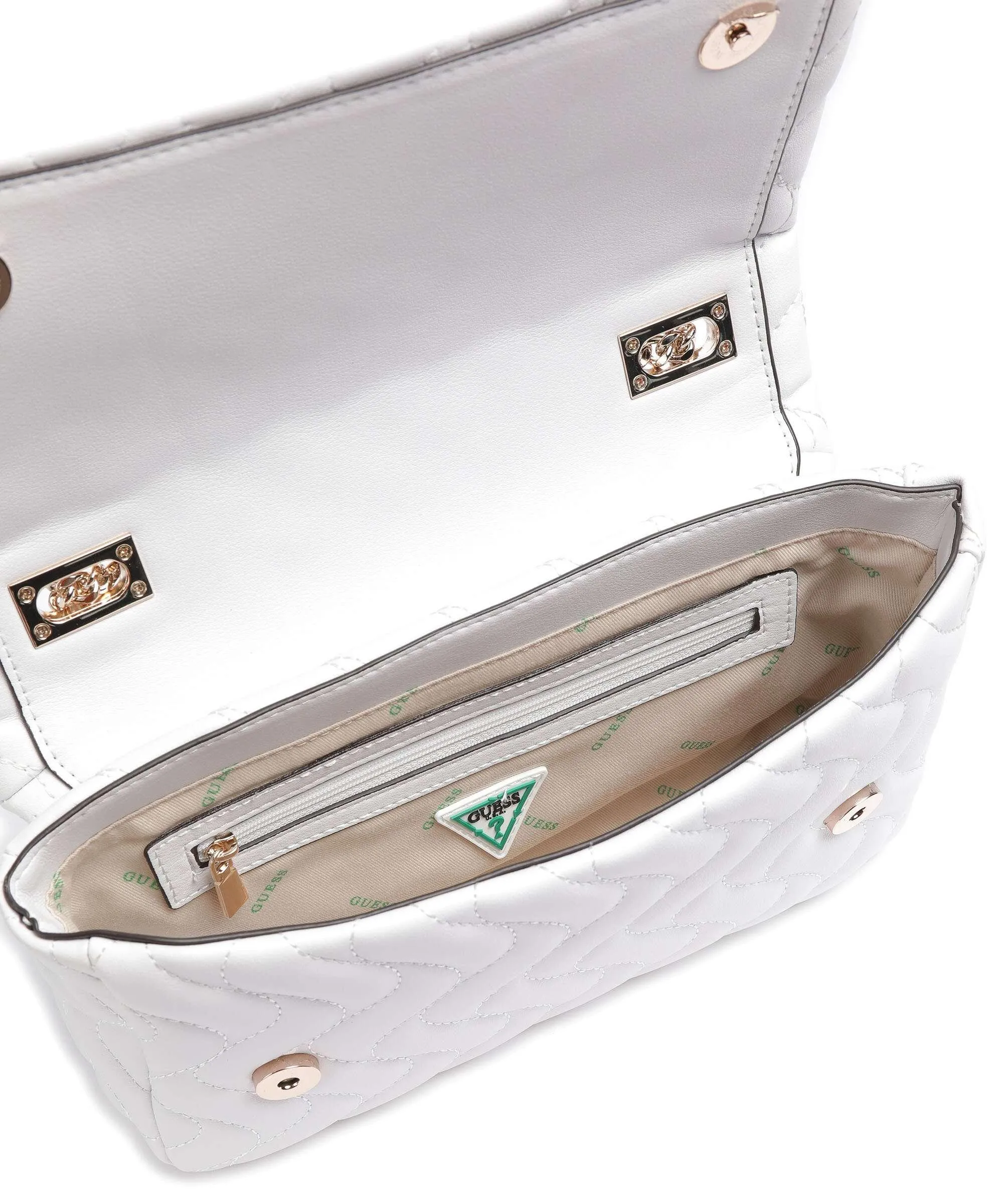  Guess Mai Eco Borsa a spalla pelle sintetica bianco  