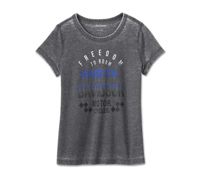 HARLEY DAVIDSON Maglietta Racing Graphic da donna - Harley Black. REF.96485-24VW