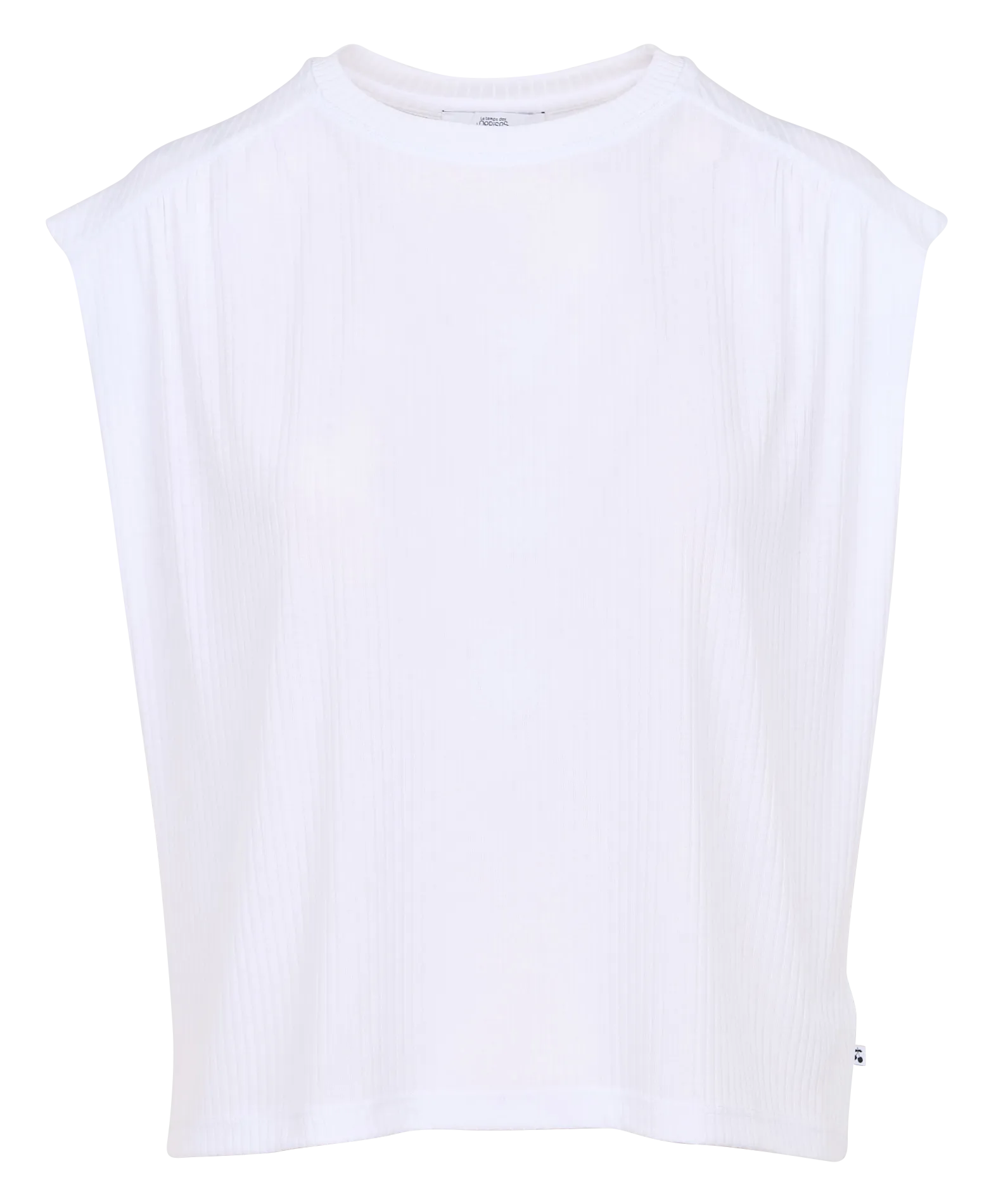  LE TEMPS DES CERISES   FRASER - Maglietta oversize a coste con scollo tondo | Bianco