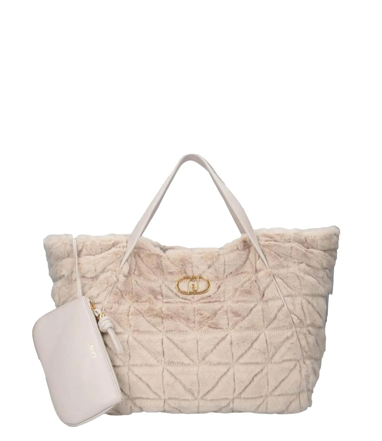 LIU-JO Liu Jo borsa in ecopelliccia champagne donna