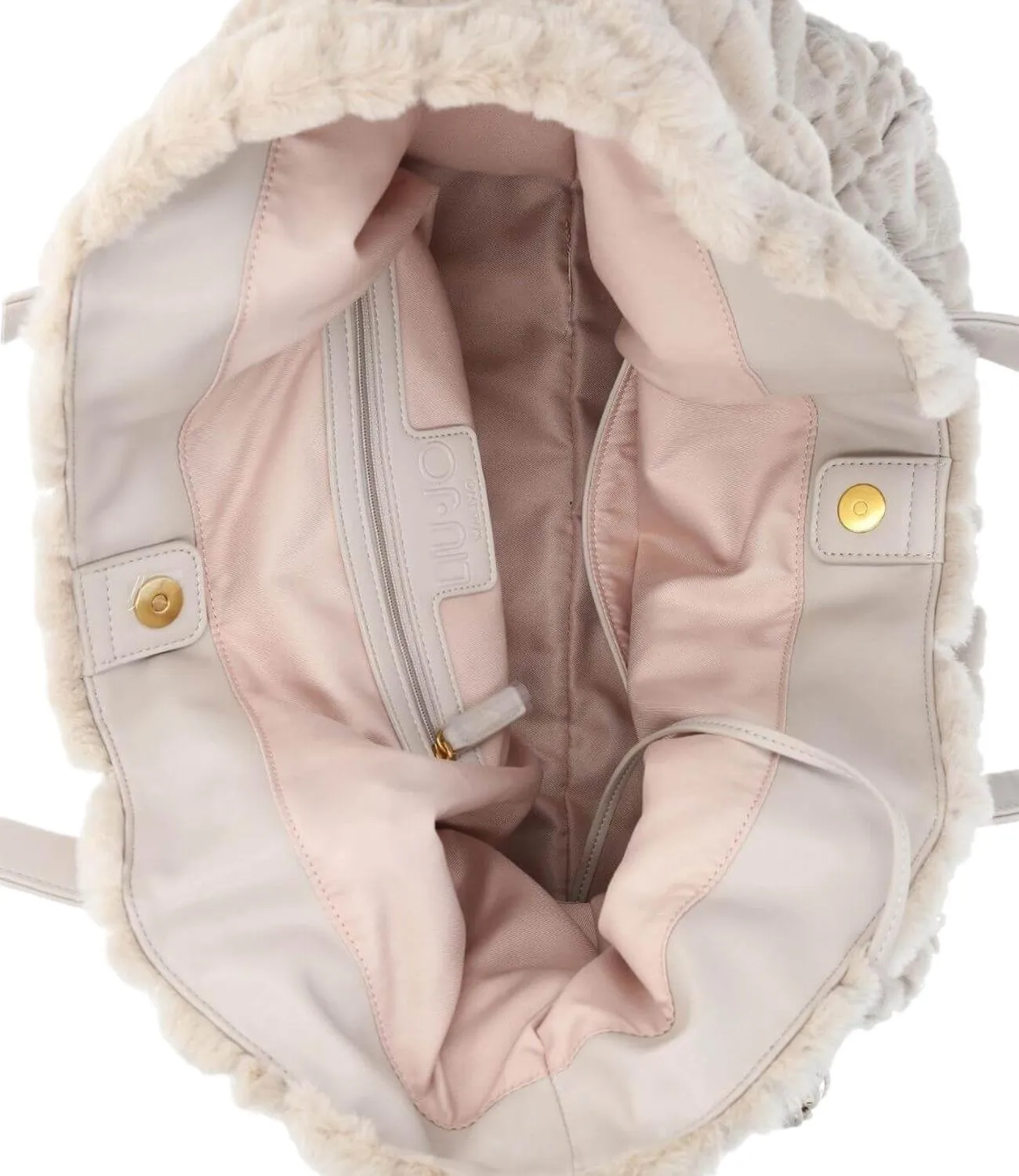 LIU-JO Liu Jo borsa in ecopelliccia champagne donna