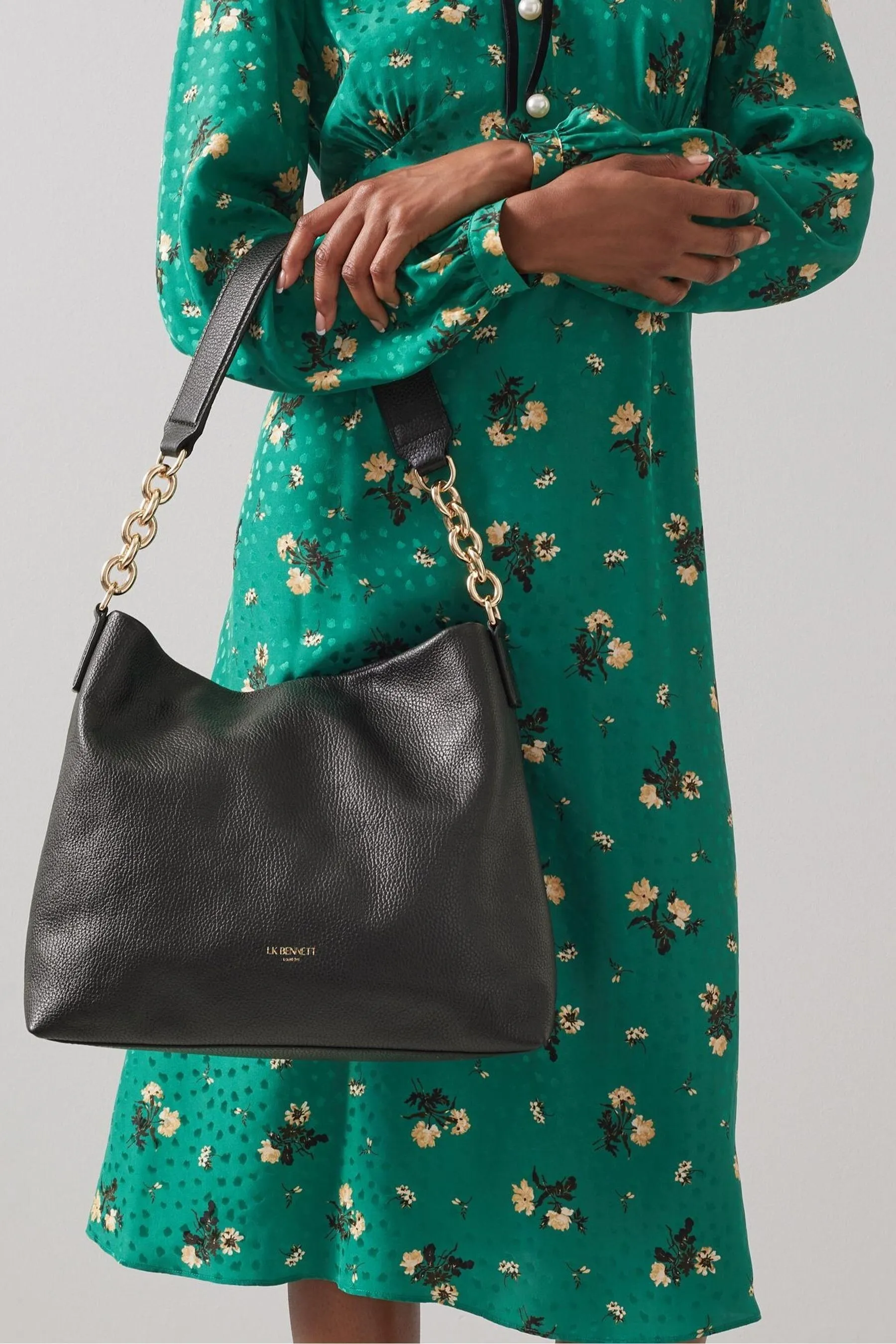 LK Bennett - Rebecca - Nero hobo - Borsa