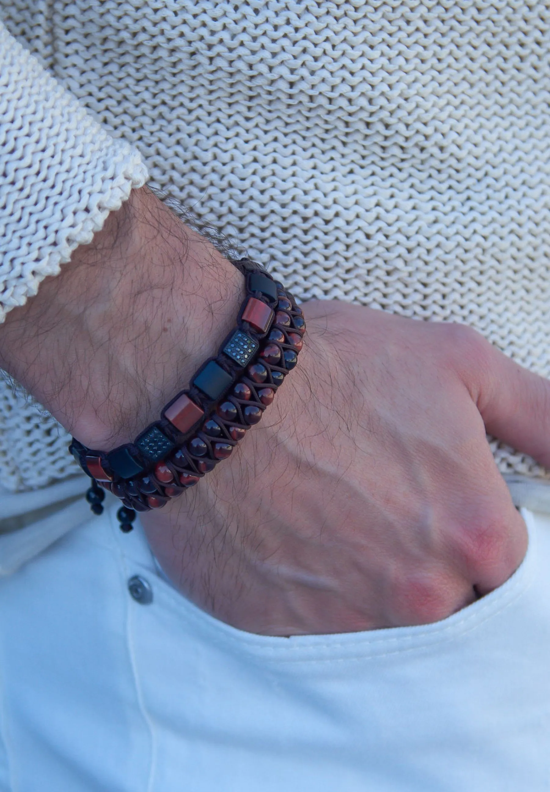 LUXURY FLAT BEAD - Bracciale
