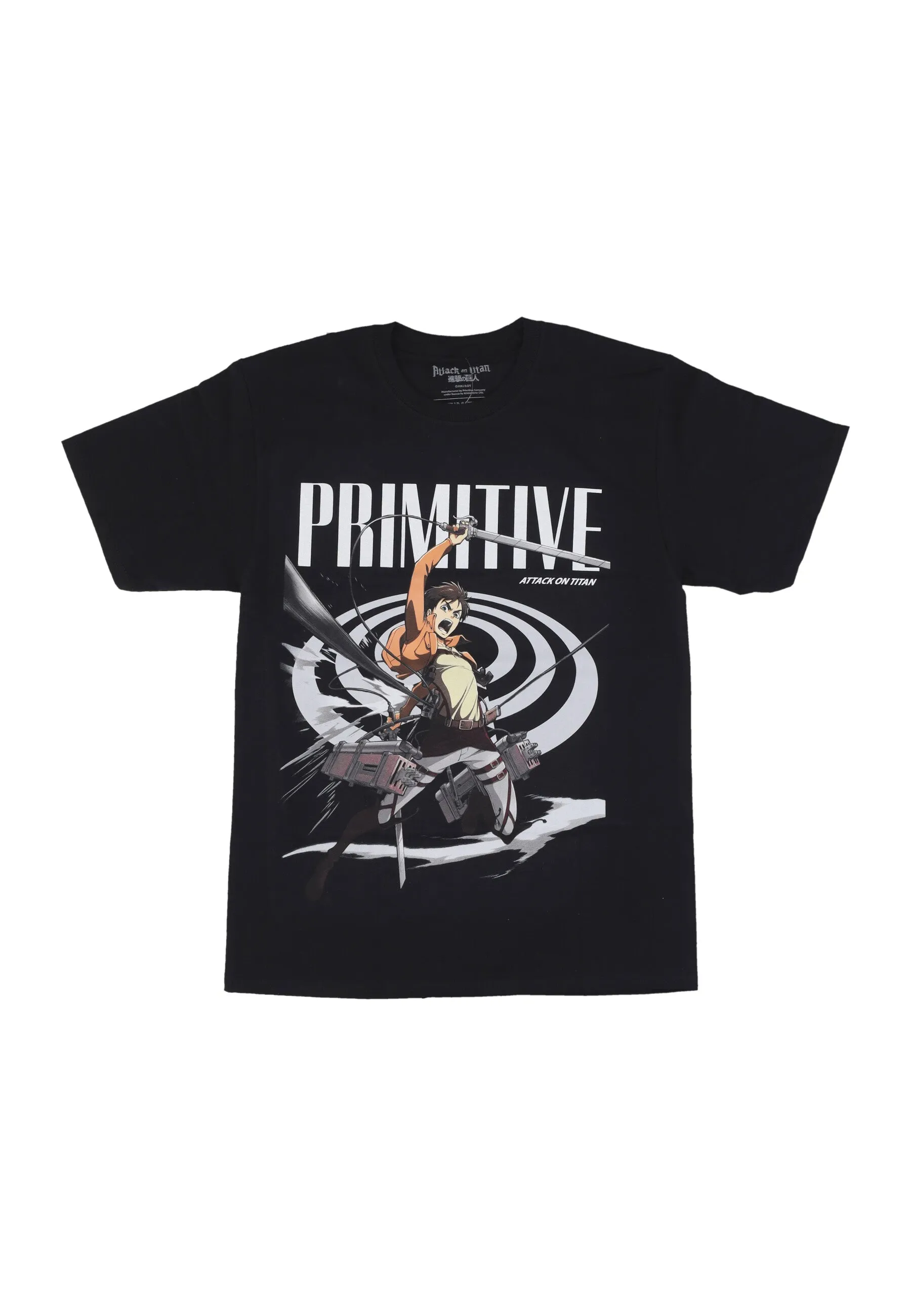 Maglietta Uomo Eren Tee X Attack On Titan Black