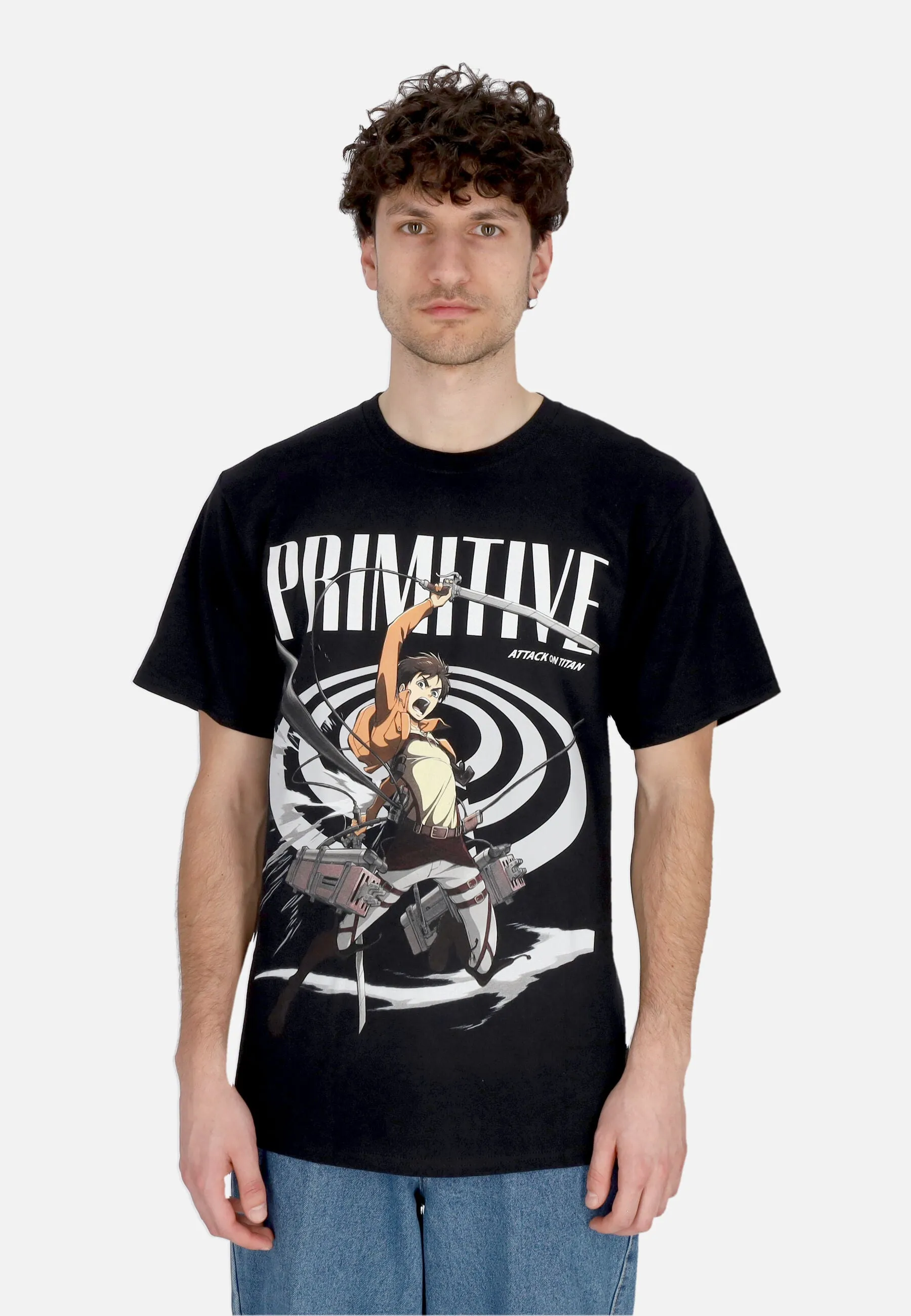 Maglietta Uomo Eren Tee X Attack On Titan Black