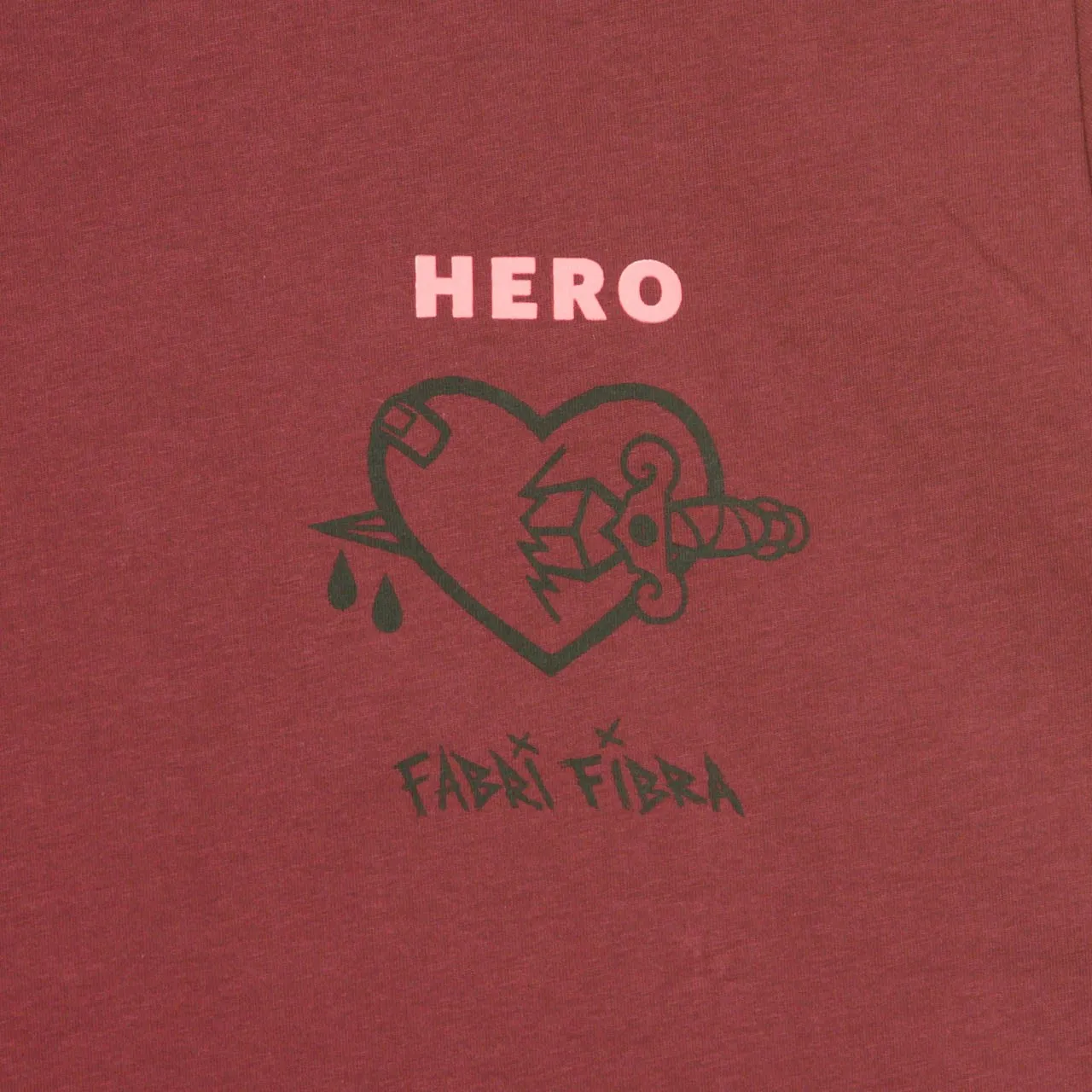 Maglietta Uomo Tee Fucktheromance X Fabri Fibra Bordeaux