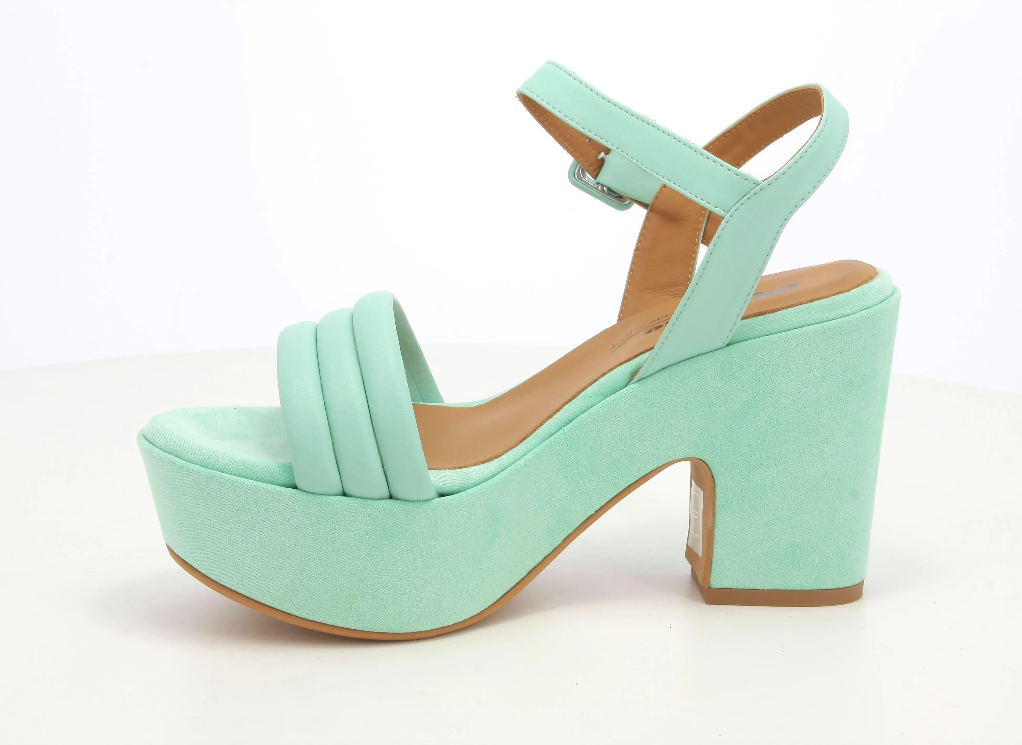 Melluso sandalo platform listelli in pelle