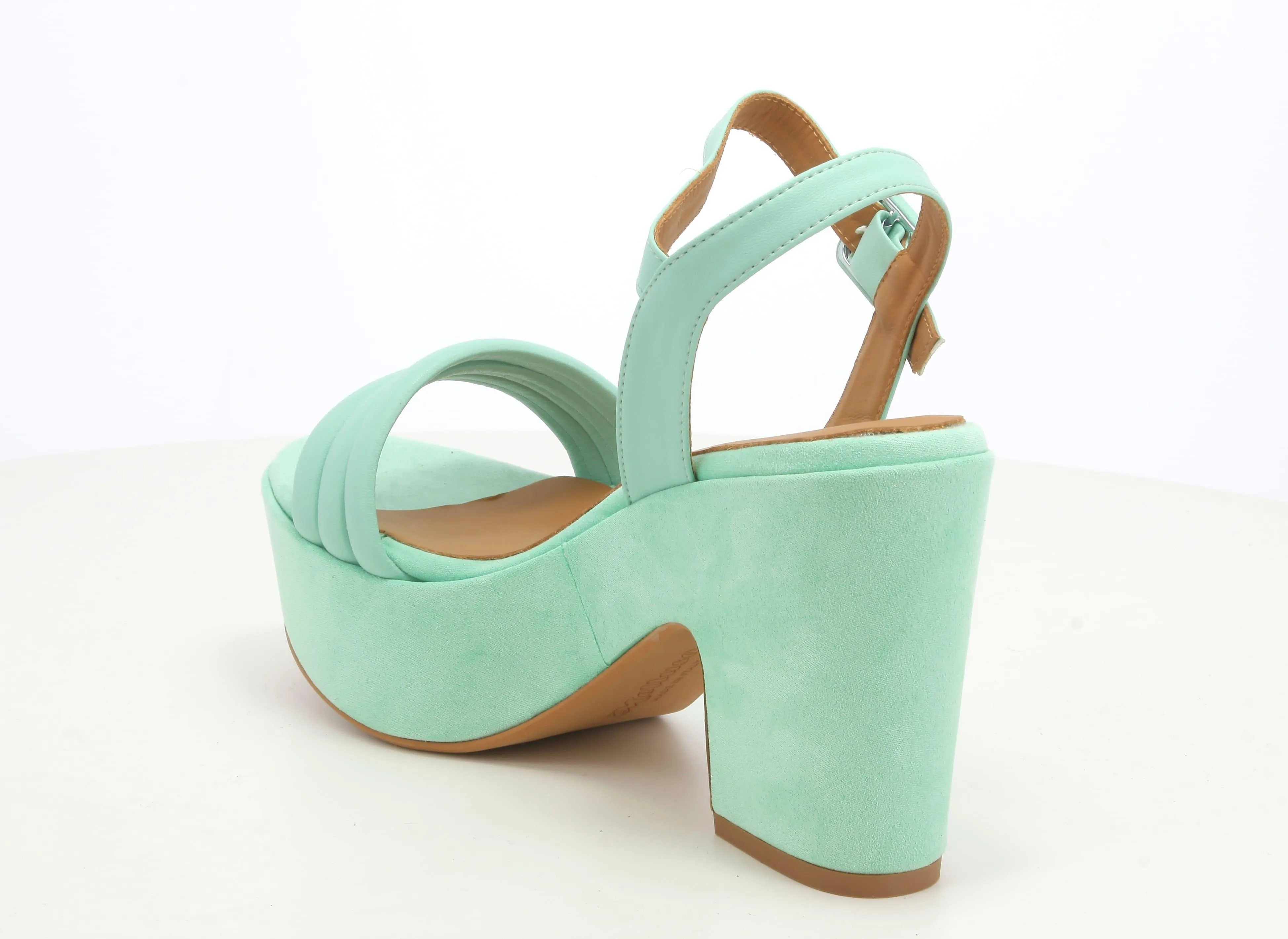 Melluso sandalo platform listelli in pelle