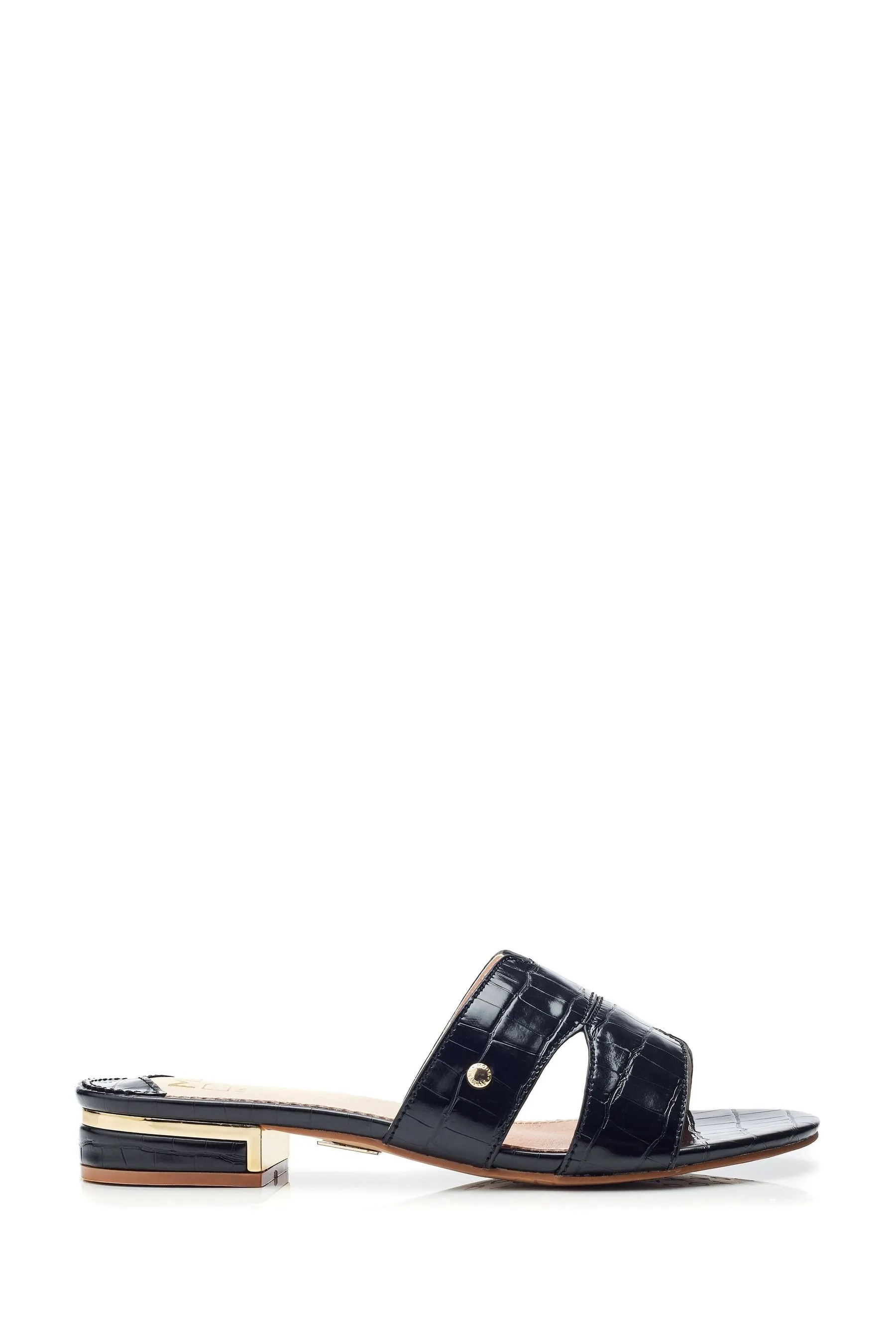 Moda in Pelle - Murah - Nero a ciabatte con fascia M - Sandali