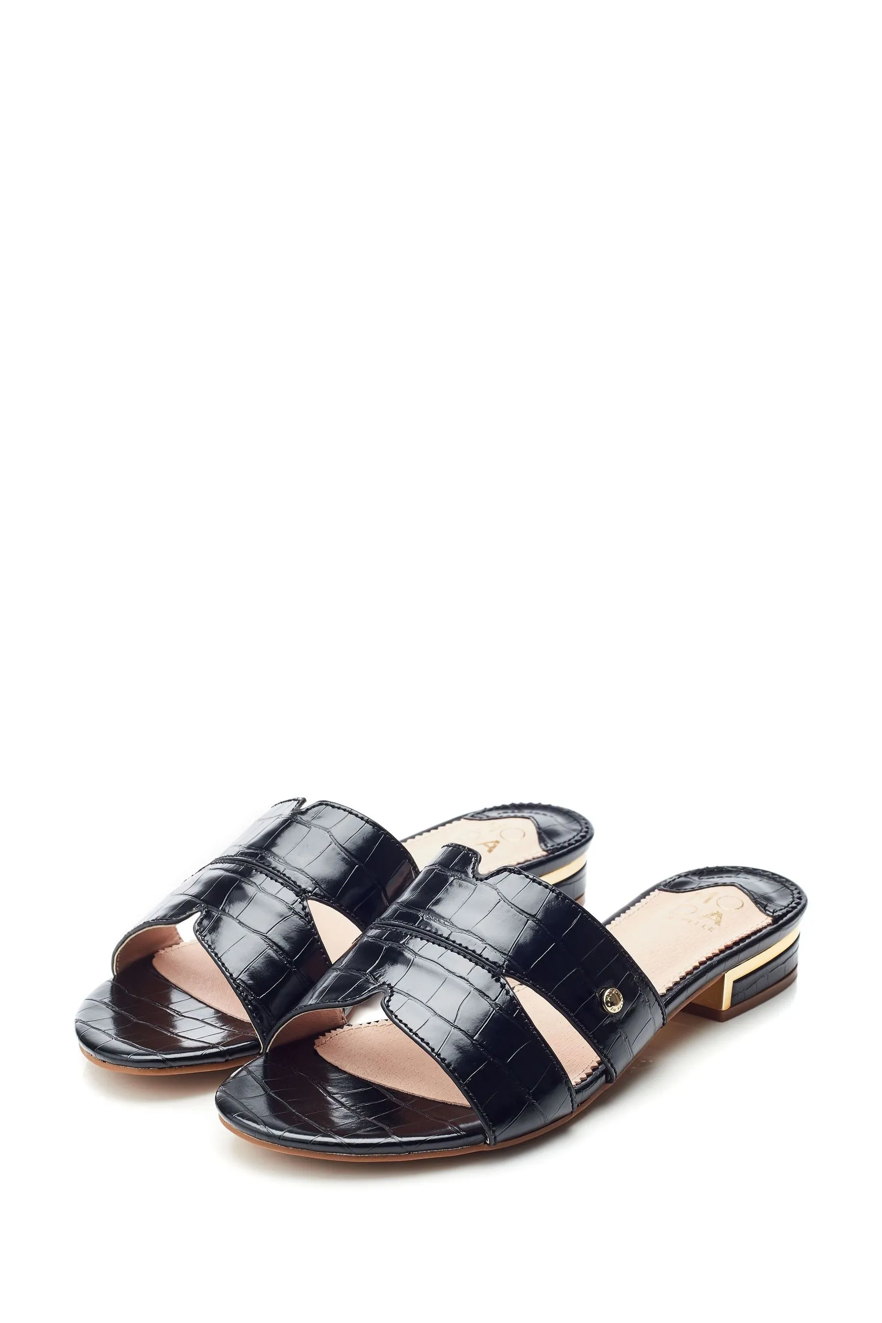 Moda in Pelle - Murah - Nero a ciabatte con fascia M - Sandali