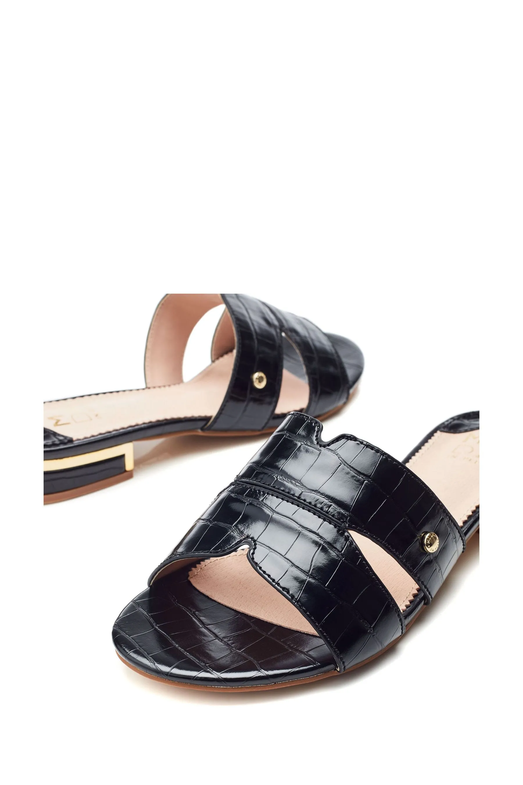 Moda in Pelle - Murah - Nero a ciabatte con fascia M - Sandali