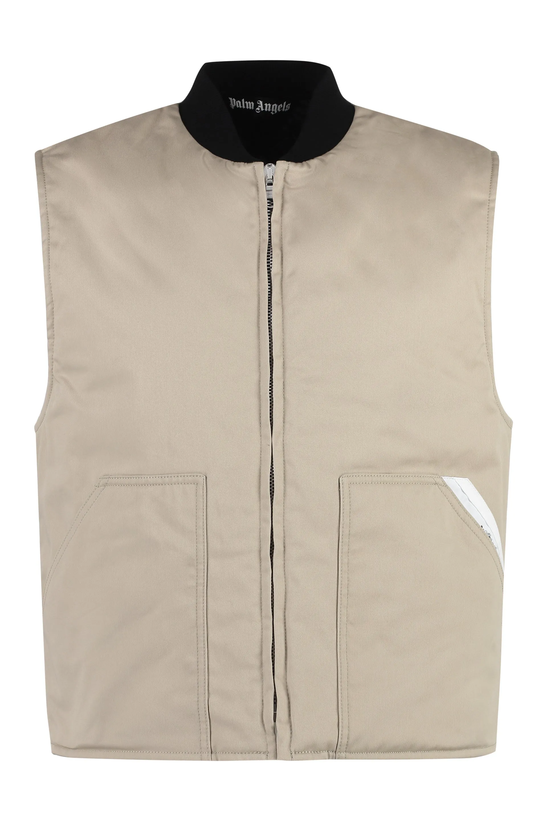 Palm Angels Gilet imbottito con chiusura a zip