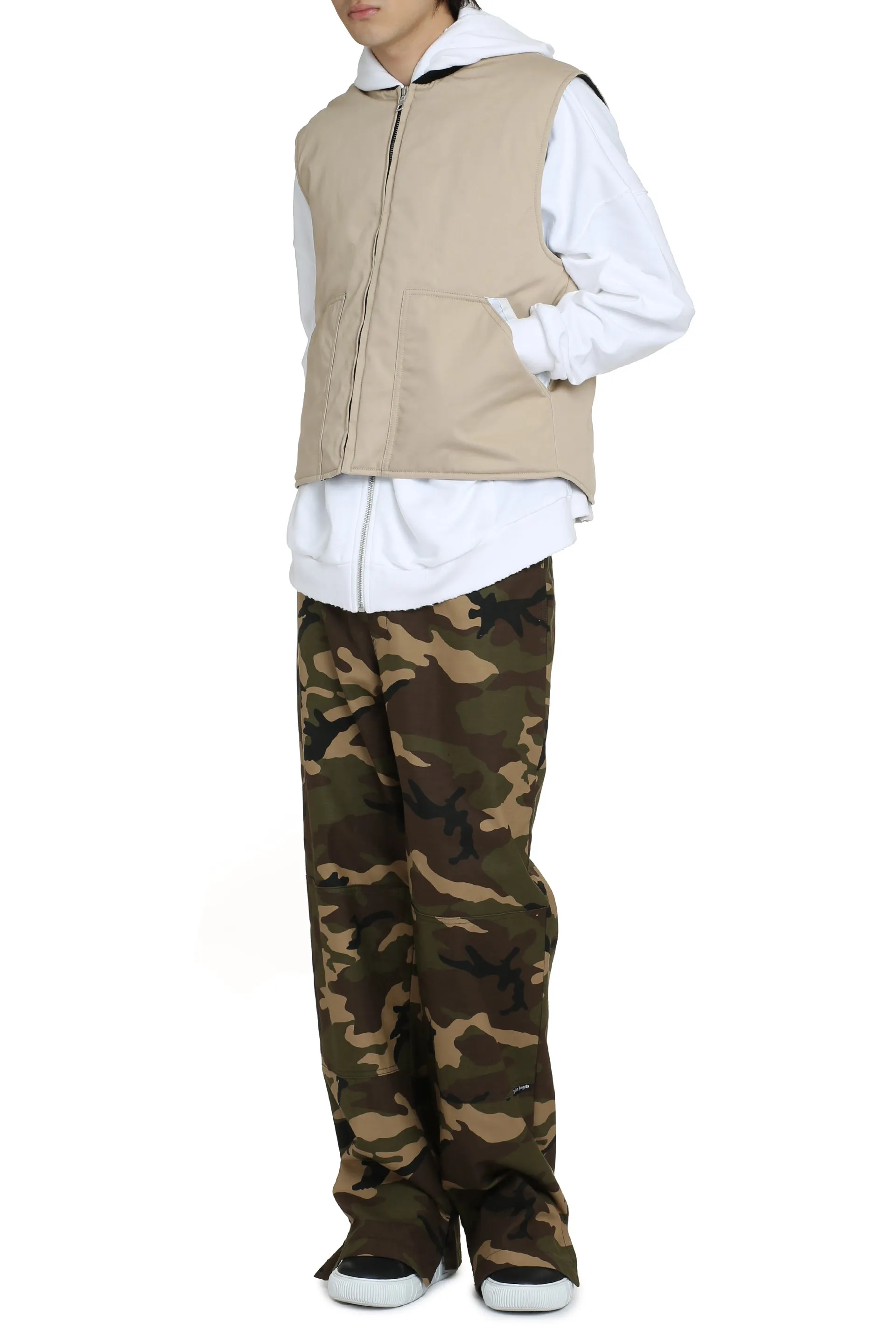 Palm Angels Gilet imbottito con chiusura a zip