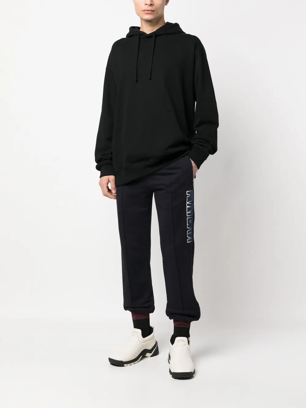 pantalone jogger con logo