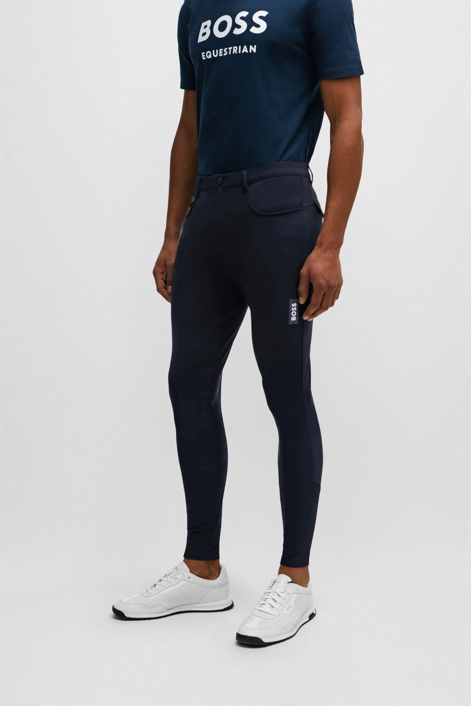 Pantaloni estivi BOSS James con grip al ginocchio
