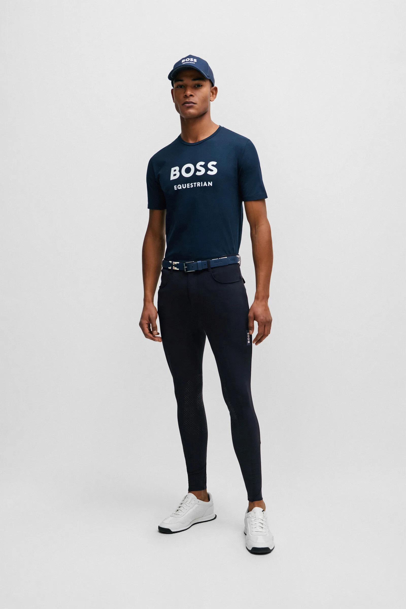 Pantaloni estivi BOSS James con grip al ginocchio