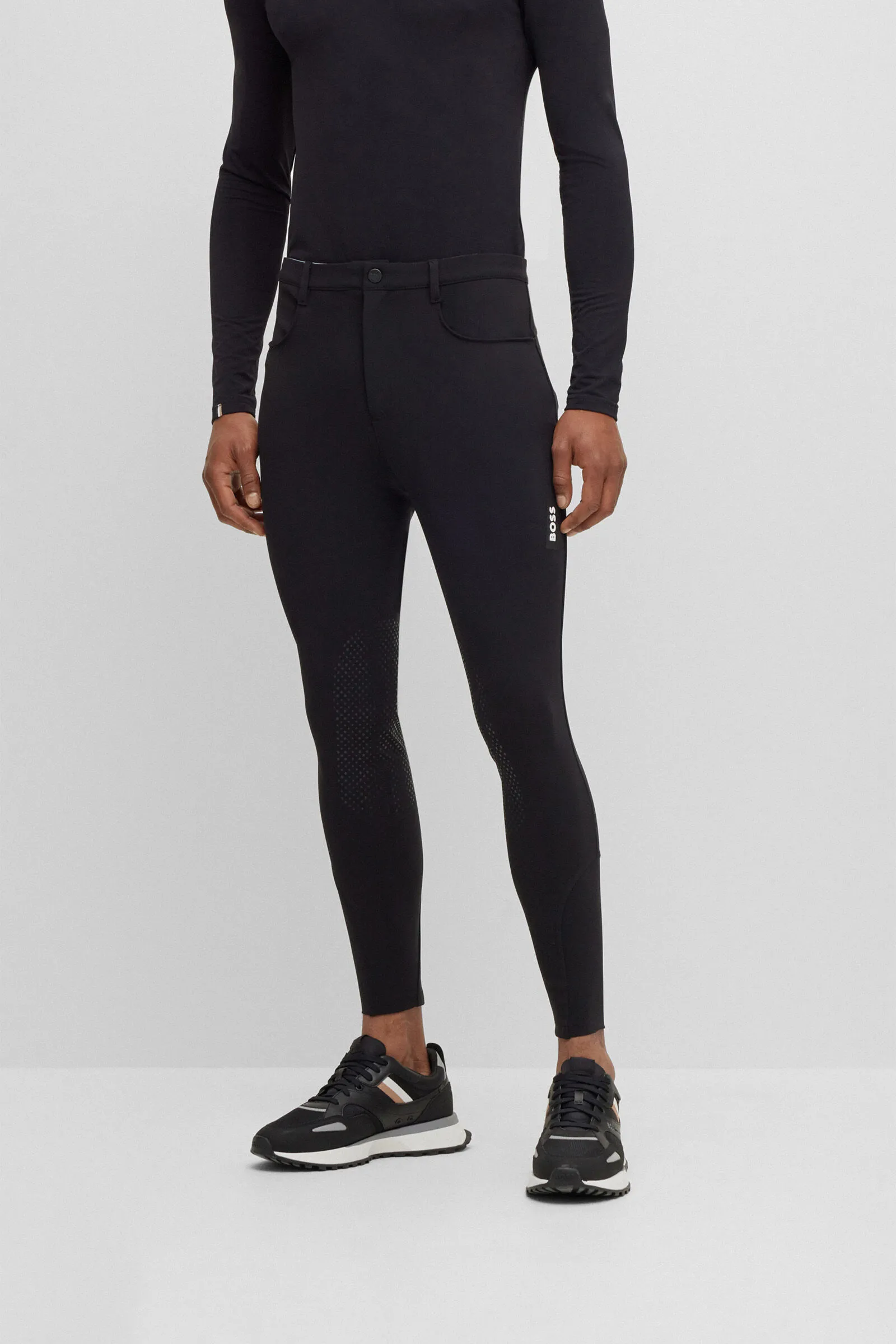 Pantaloni estivi BOSS James con grip al ginocchio