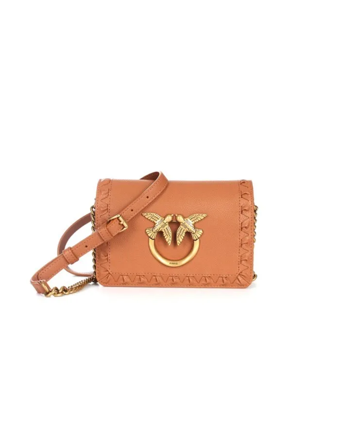 PINKO Borsa Donna 1P22UX ZN12 A-EE Love click mini framed waves L58Q CUOIO