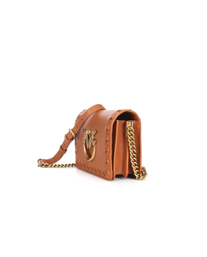 PINKO Borsa Donna 1P22UX ZN12 A-EE Love click mini framed waves L58Q CUOIO