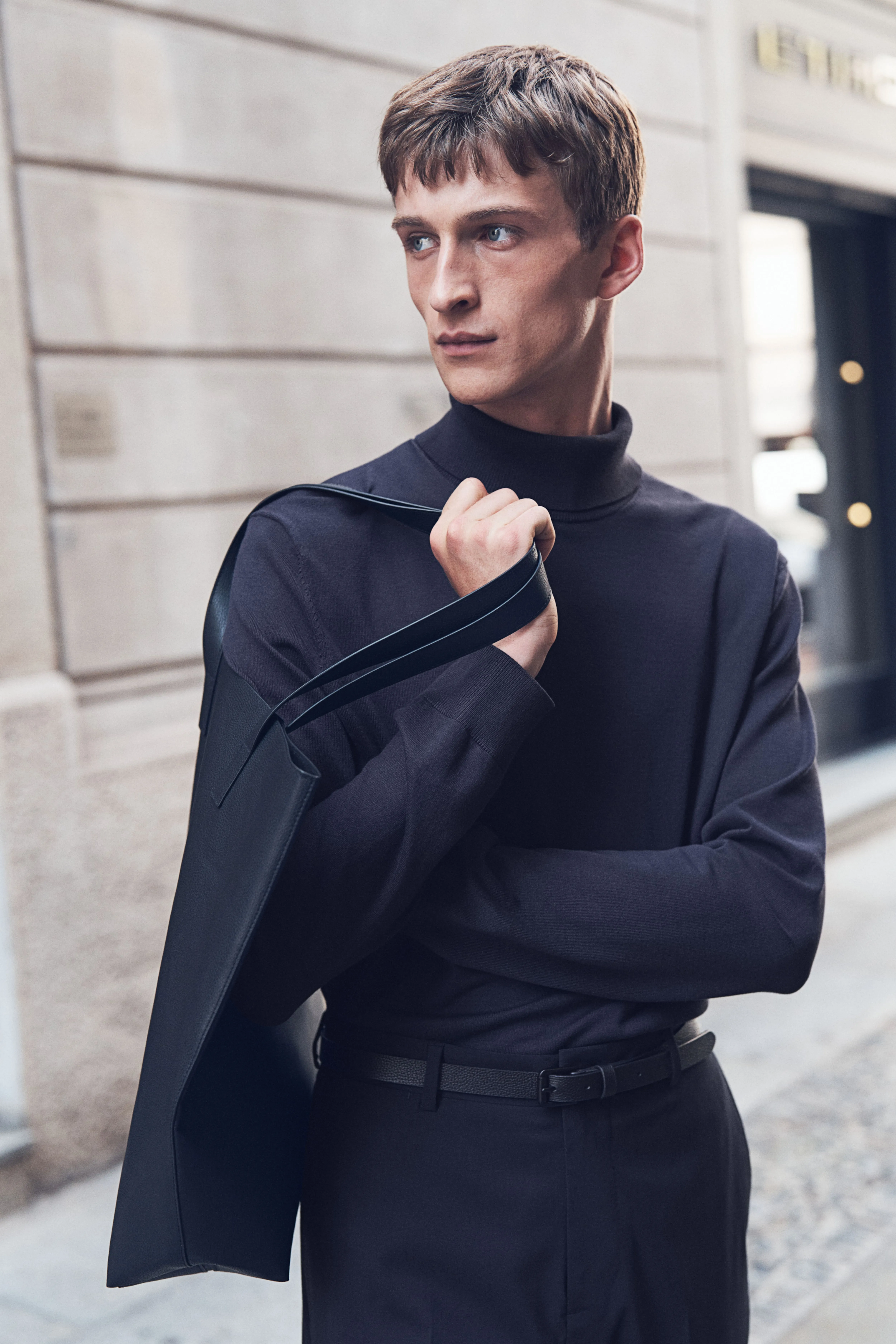 Pullover a dolcevita in maglia fine Slim Fit