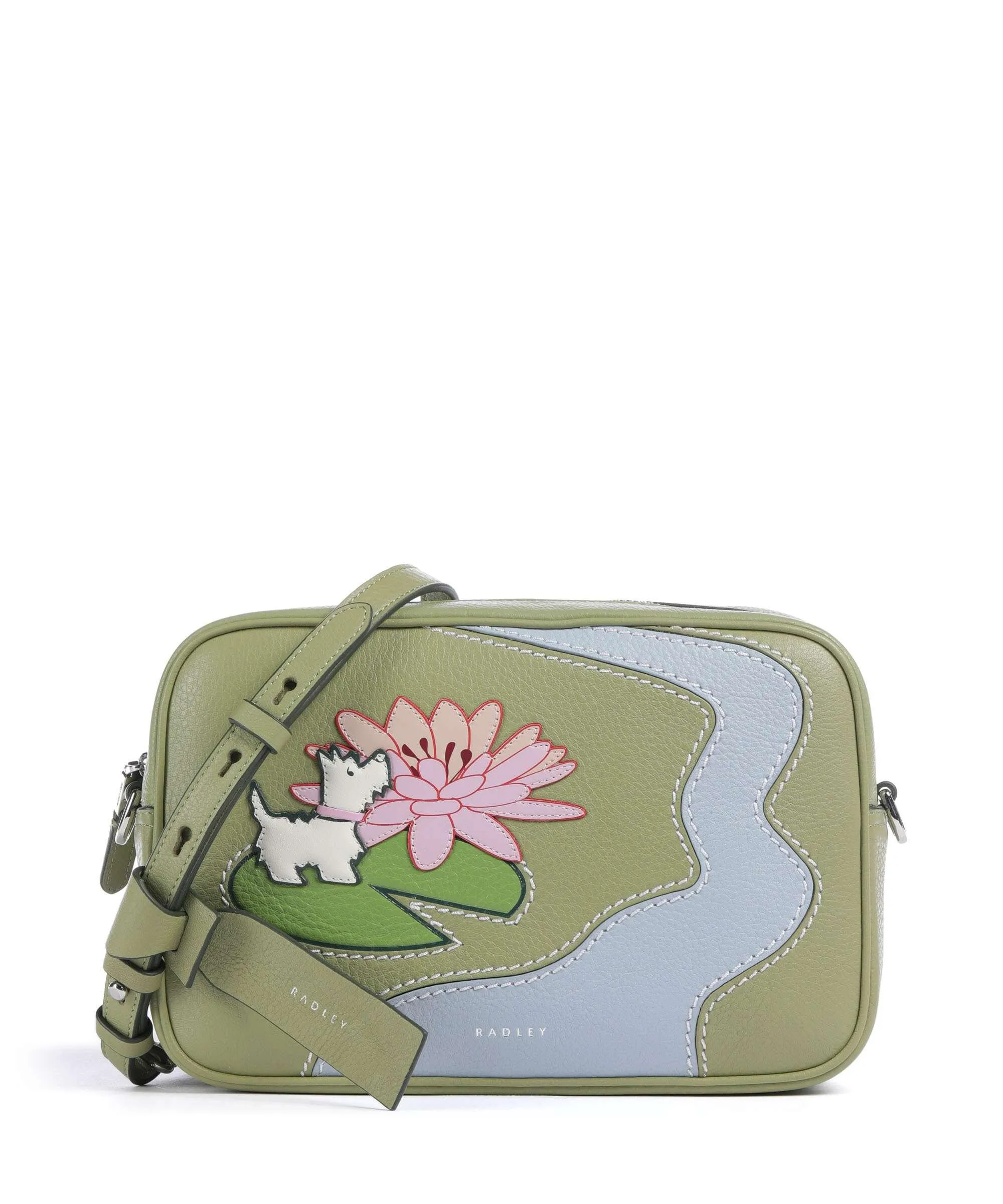  Radley London Into the Woods Editions Borsa a tracolla pelle di vacchetta grana verde  