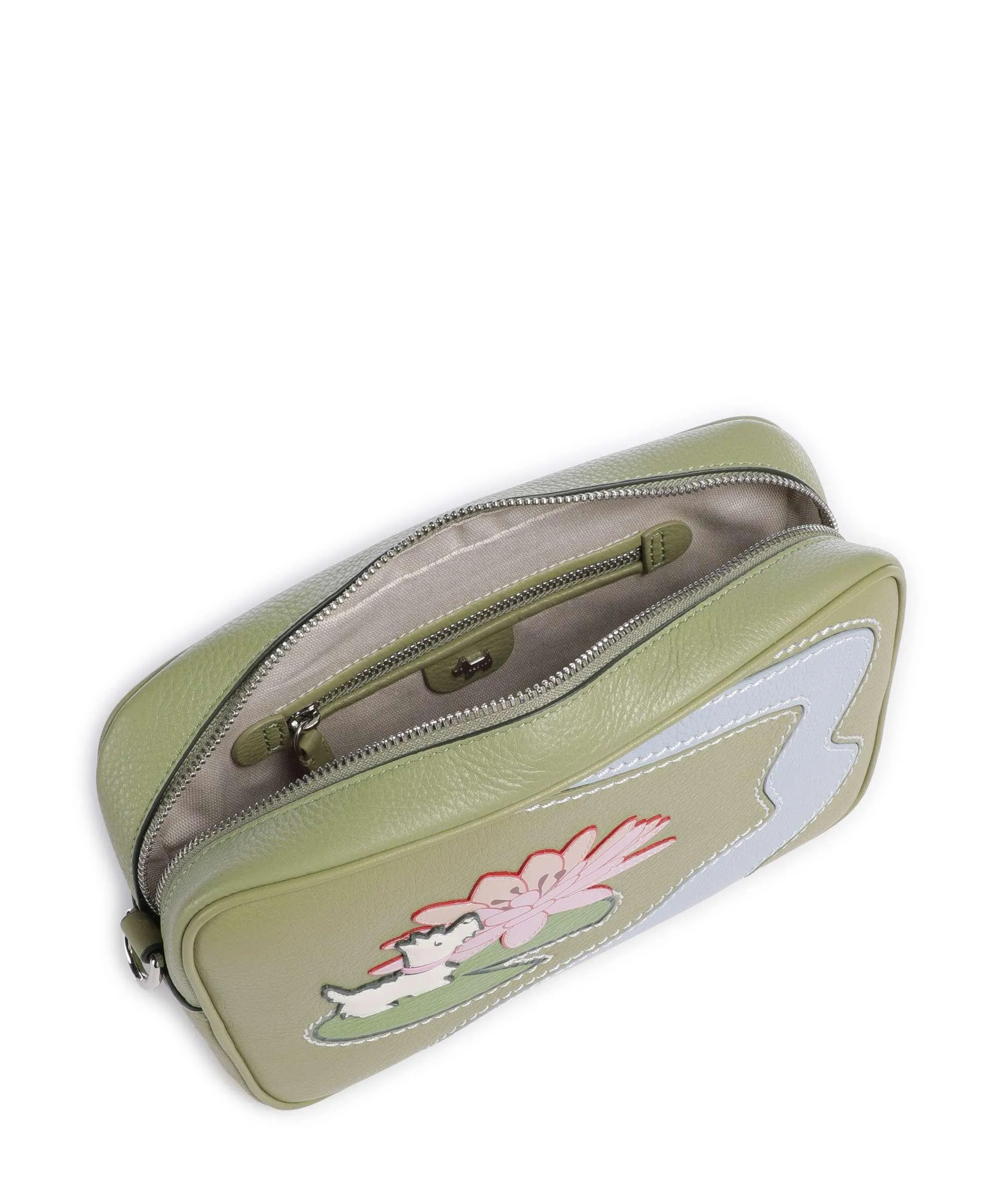  Radley London Into the Woods Editions Borsa a tracolla pelle di vacchetta grana verde  