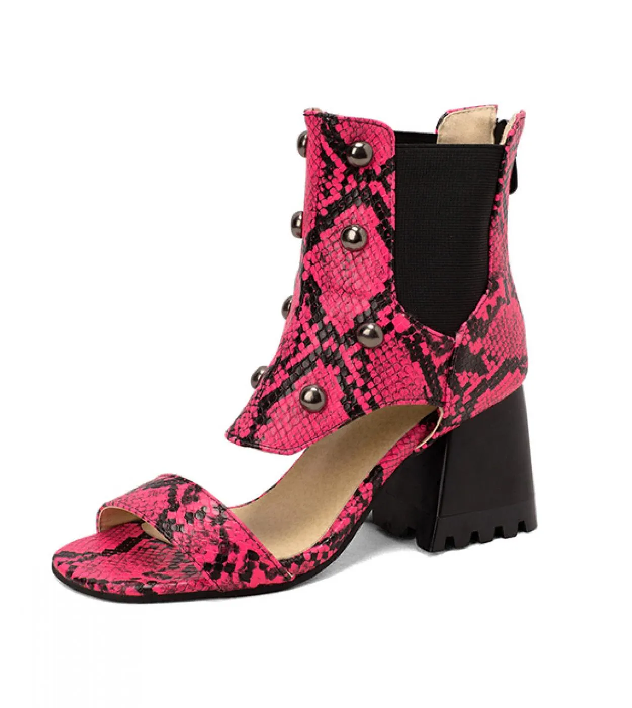 Sandali da donna estivi Rivetti Scarpe con tacco alto per donna Classici Scarpe da donna in pelle PU Calzature estive da donna C