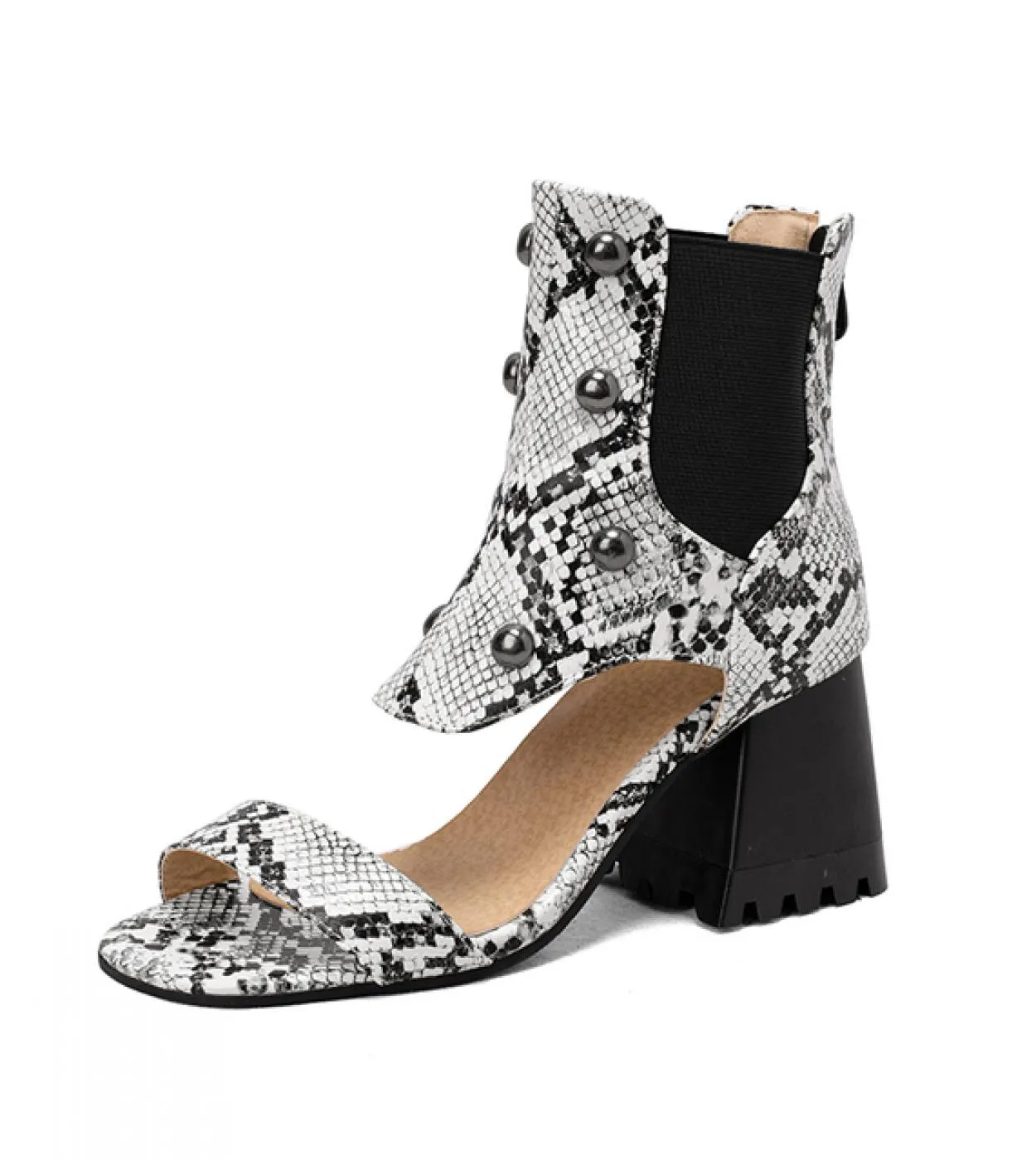 Sandali da donna estivi Rivetti Scarpe con tacco alto per donna Classici Scarpe da donna in pelle PU Calzature estive da donna C