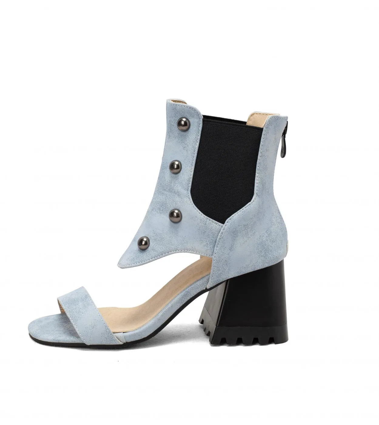 Sandali da donna estivi Rivetti Scarpe con tacco alto per donna Classici Scarpe da donna in pelle PU Calzature estive da donna C