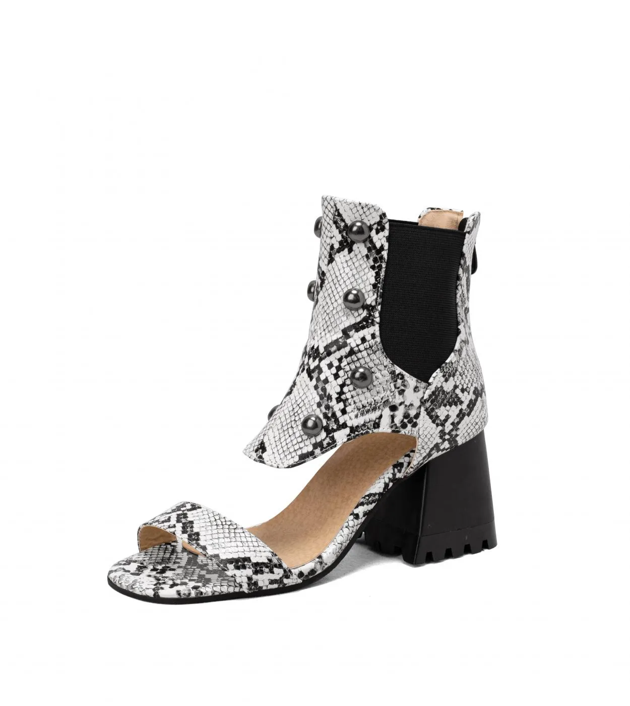 Sandali da donna estivi Rivetti Scarpe con tacco alto per donna Classici Scarpe da donna in pelle PU Calzature estive da donna C