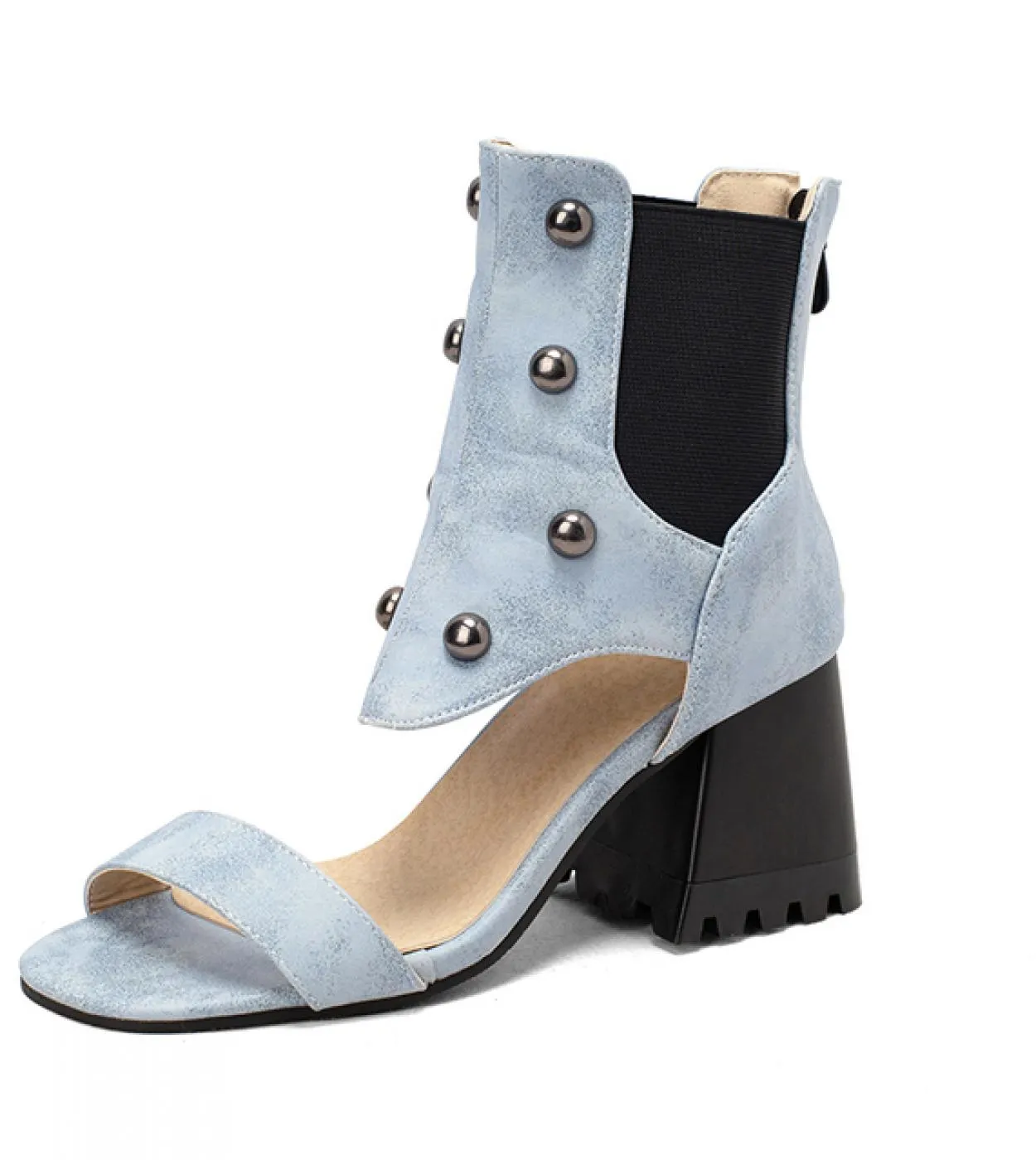 Sandali da donna estivi Rivetti Scarpe con tacco alto per donna Classici Scarpe da donna in pelle PU Calzature estive da donna C