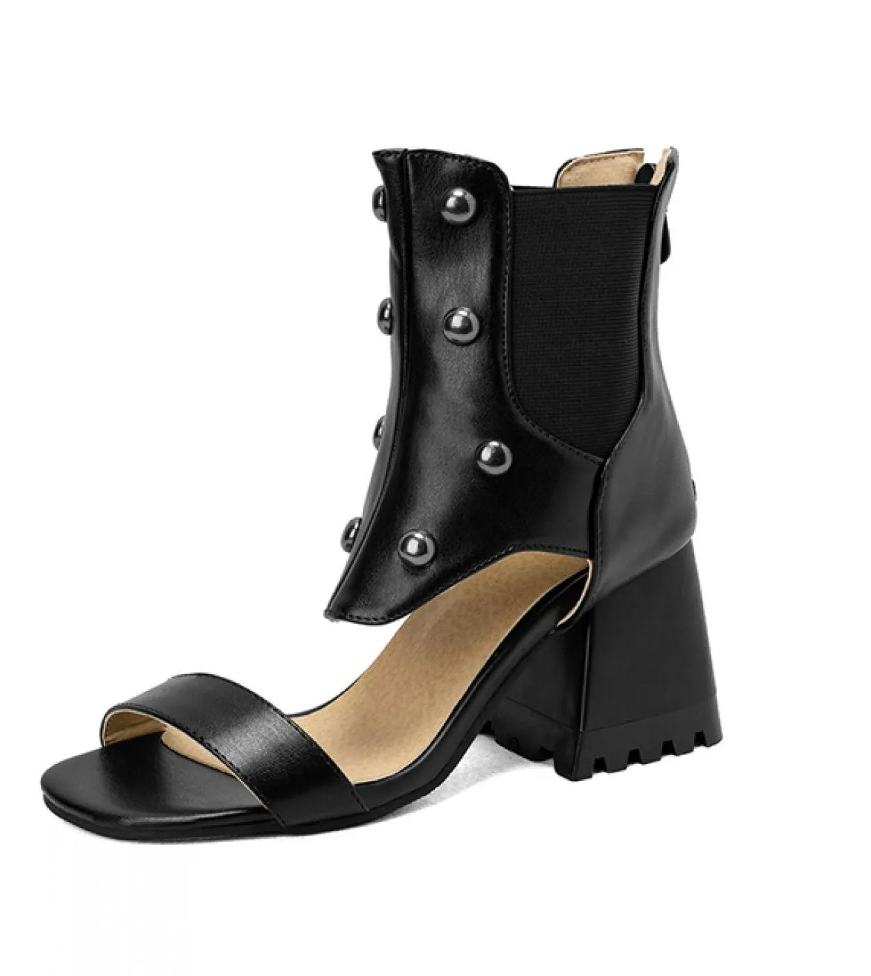Sandali da donna estivi Rivetti Scarpe con tacco alto per donna Classici Scarpe da donna in pelle PU Calzature estive da donna C
