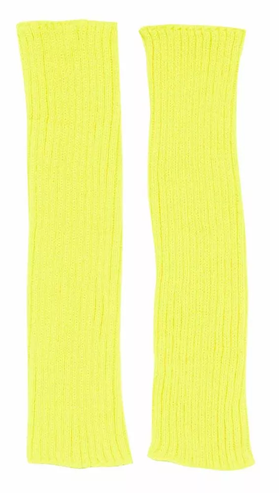 Scaldamuscoli da donna giallo fluo lunghi