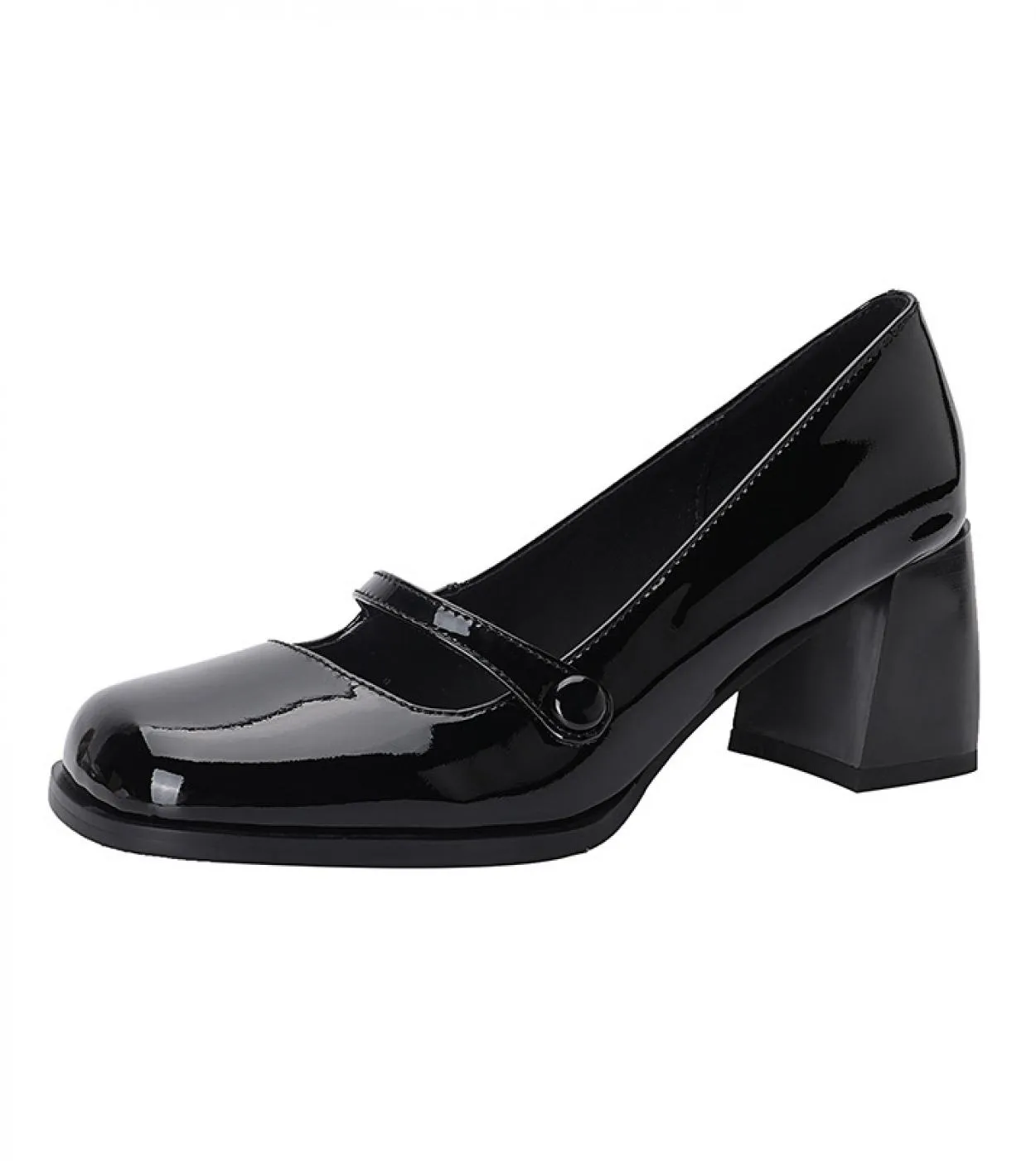 Scarpe col tacco alto da donna 2022 primavera nuove scarpe francesi in pelle con tacco spesso retrò Mary Jane