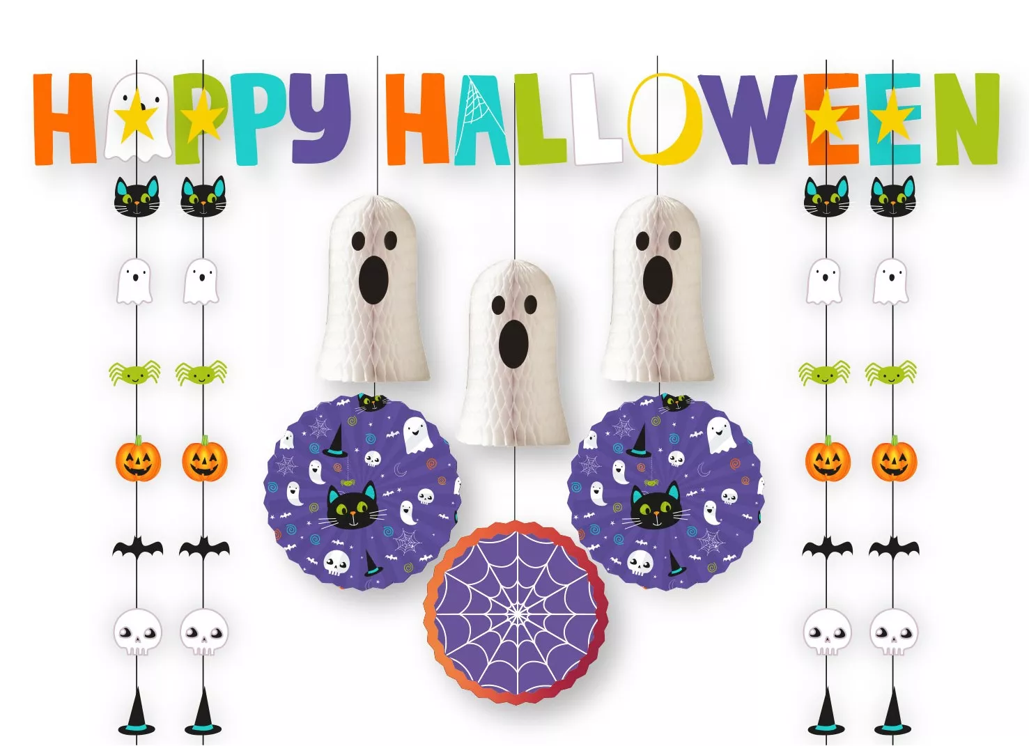 Set Halloween colorato 10 pezzi