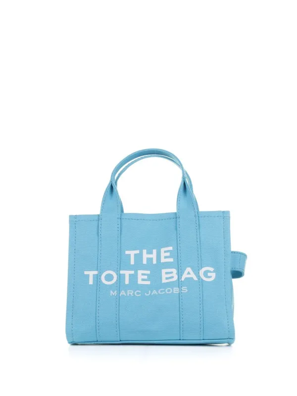 Small light blue canvas tote bag