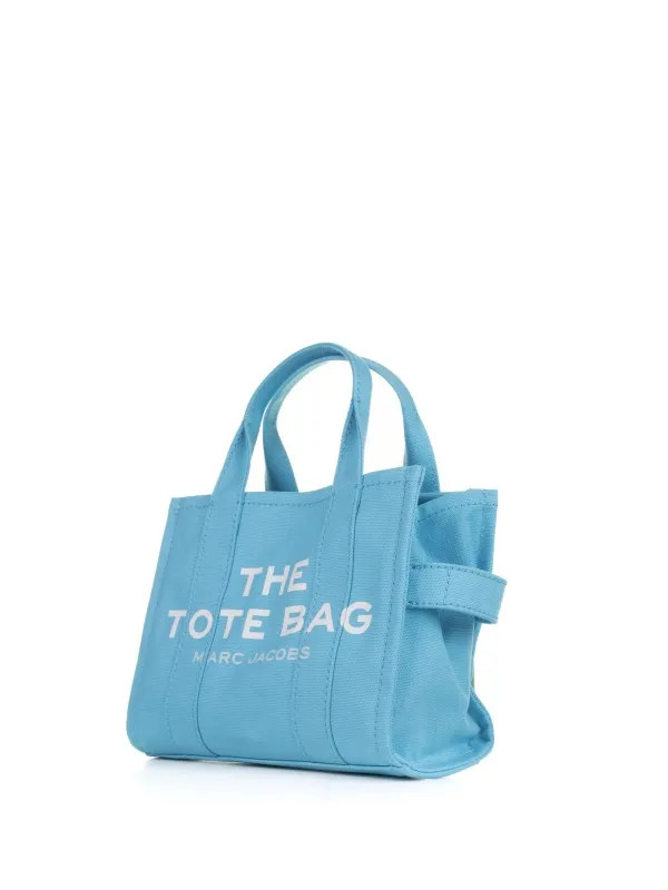 Small light blue canvas tote bag