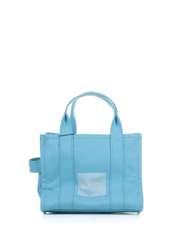 Small light blue canvas tote bag