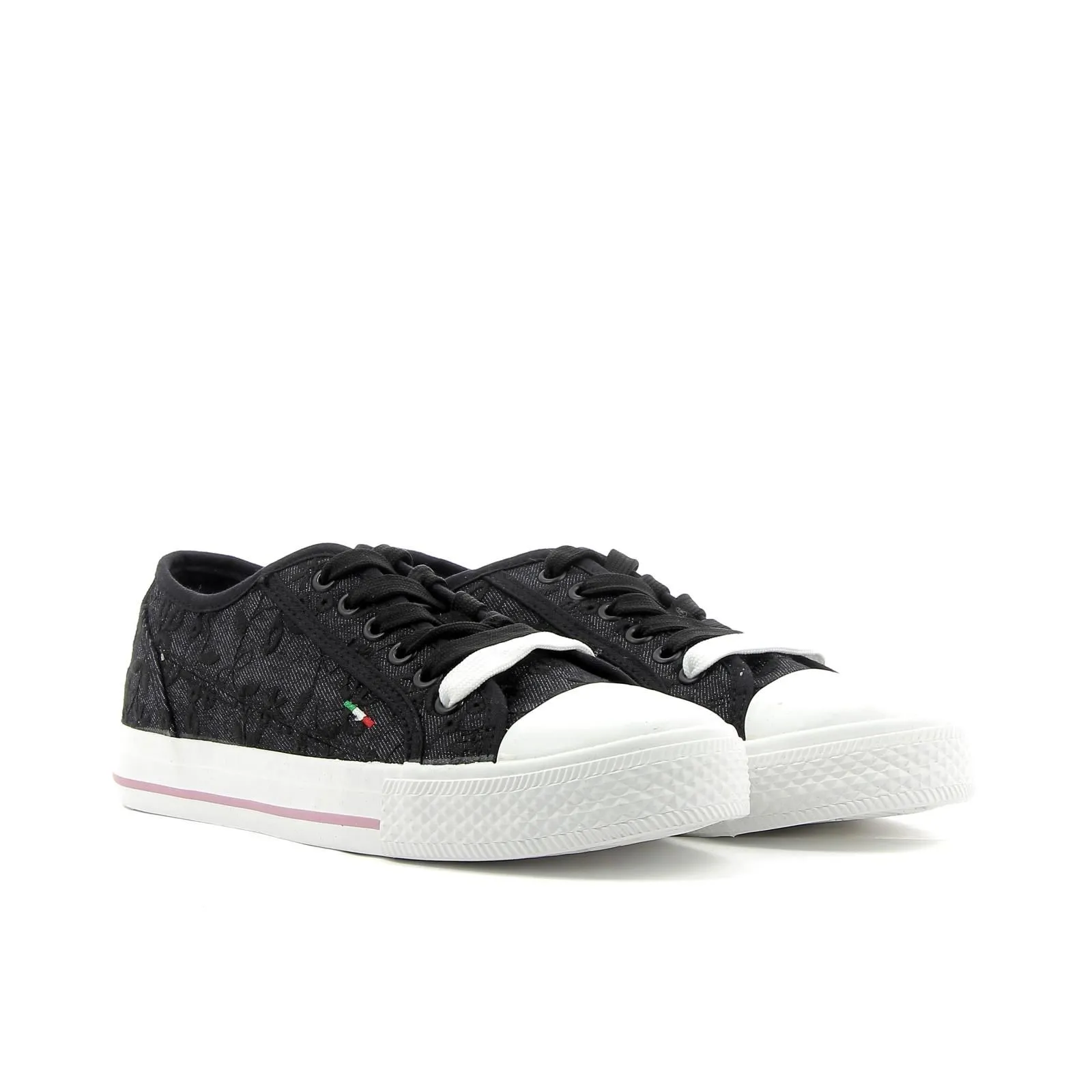 Sneakers nere in tela
