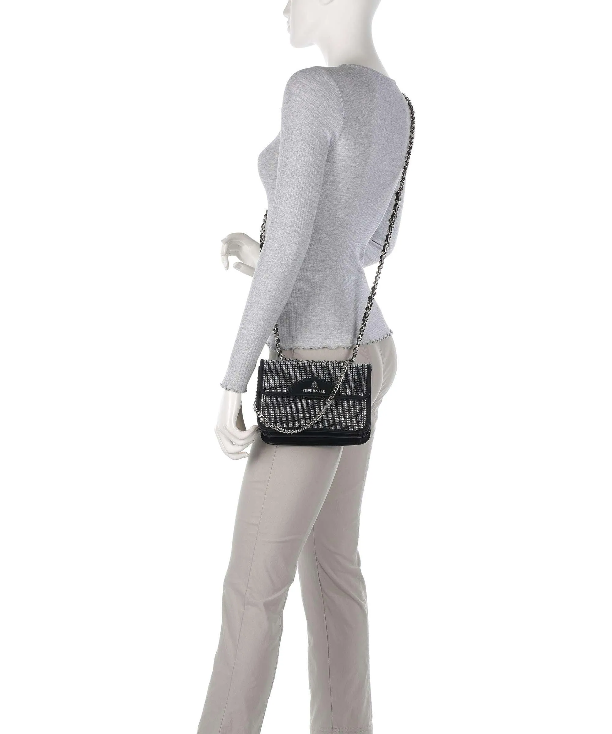  Steve Madden BZENO Borsa a spalla poliestere nero  