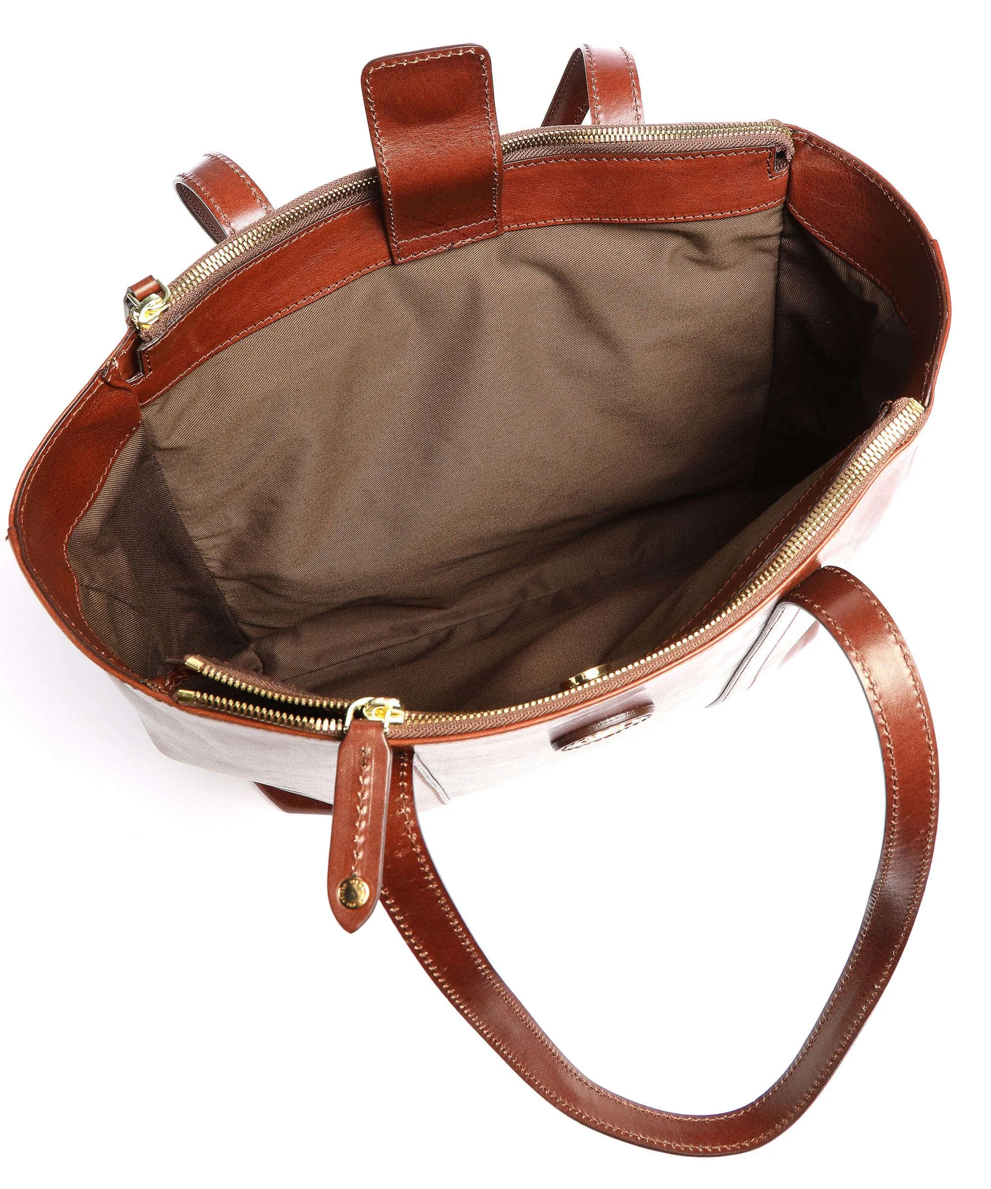  The Bridge Story Donna Borsa shopper pelle di vacchetta liscia marrone  