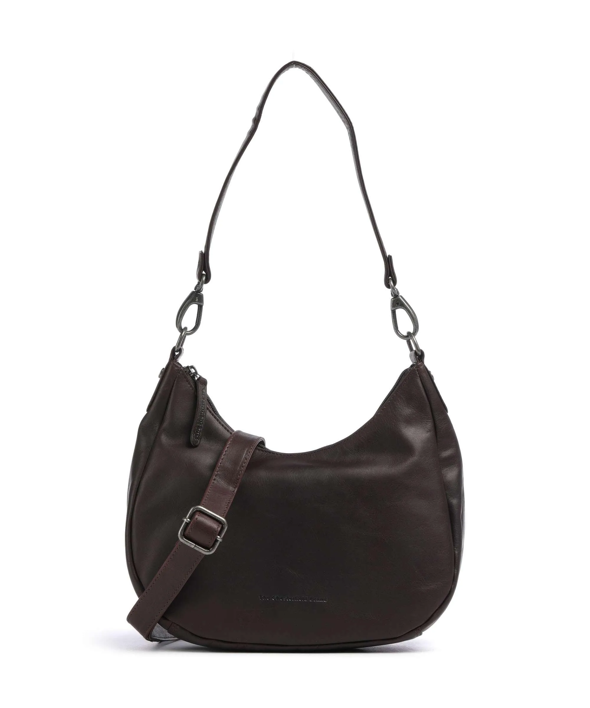  The Chesterfield Brand Cow Wax Pull Up Alexandria Borsa a spalla pelle di vacchetta pull-up marrone scuro  
