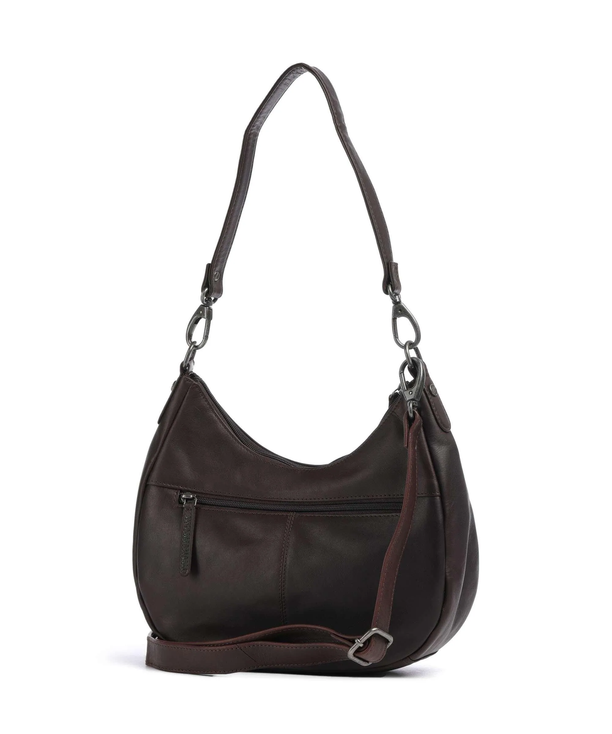  The Chesterfield Brand Cow Wax Pull Up Alexandria Borsa a spalla pelle di vacchetta pull-up marrone scuro  