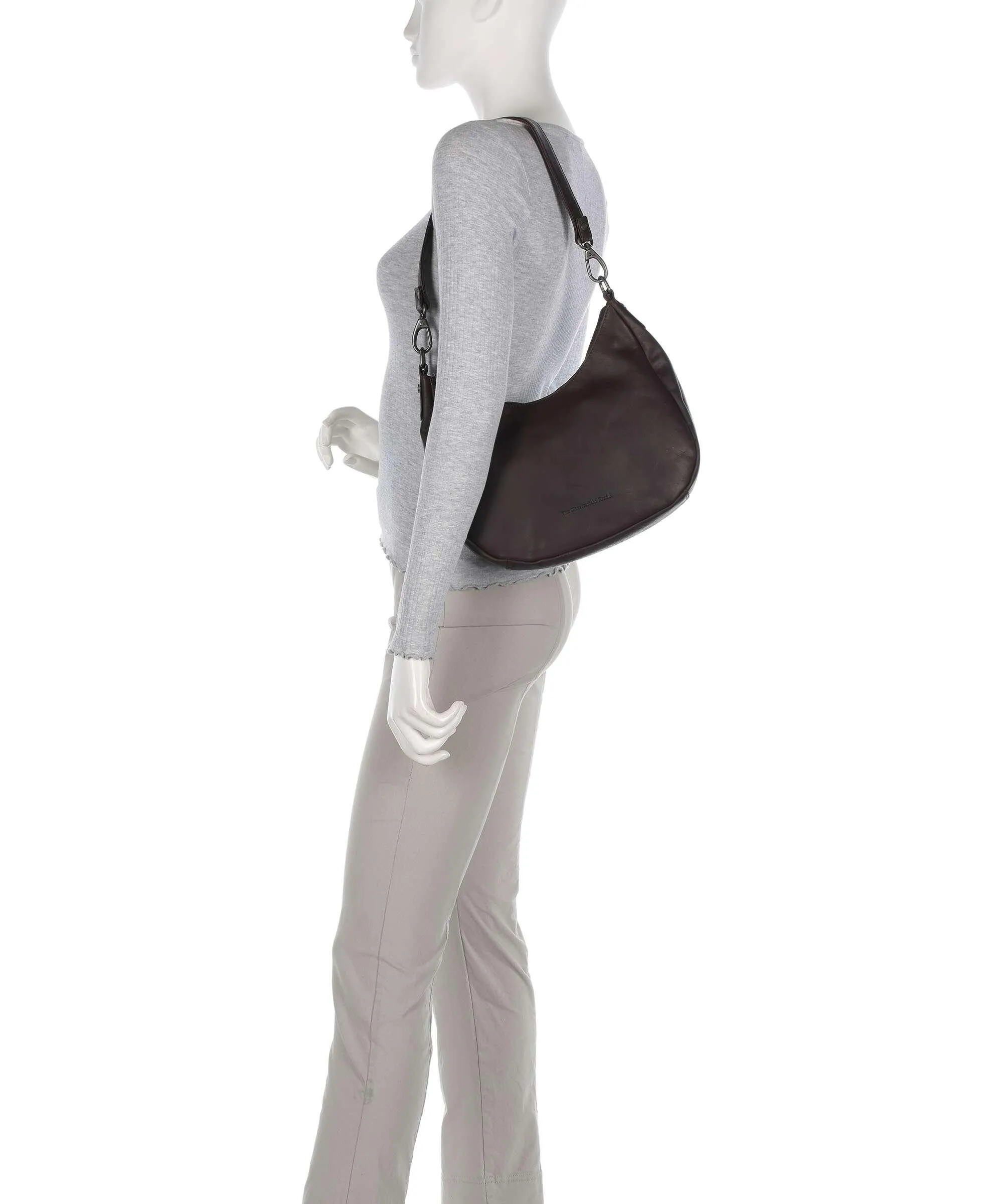  The Chesterfield Brand Cow Wax Pull Up Alexandria Borsa a spalla pelle di vacchetta pull-up marrone scuro  