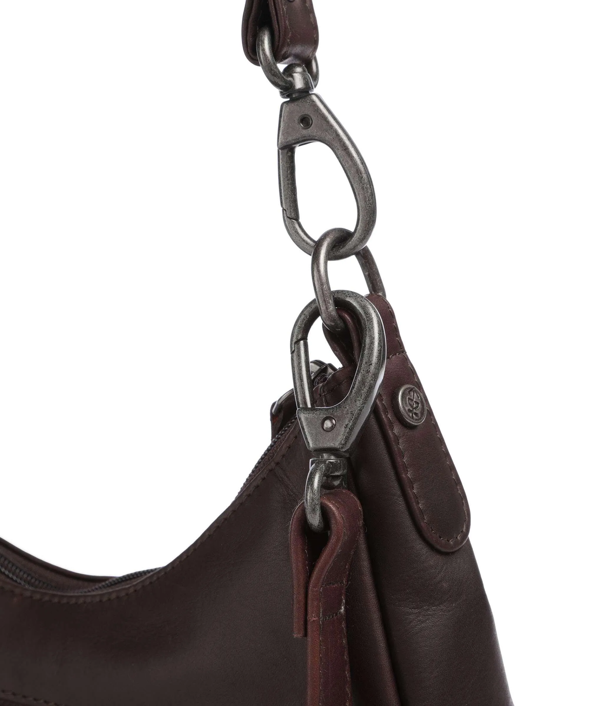  The Chesterfield Brand Cow Wax Pull Up Alexandria Borsa a spalla pelle di vacchetta pull-up marrone scuro  