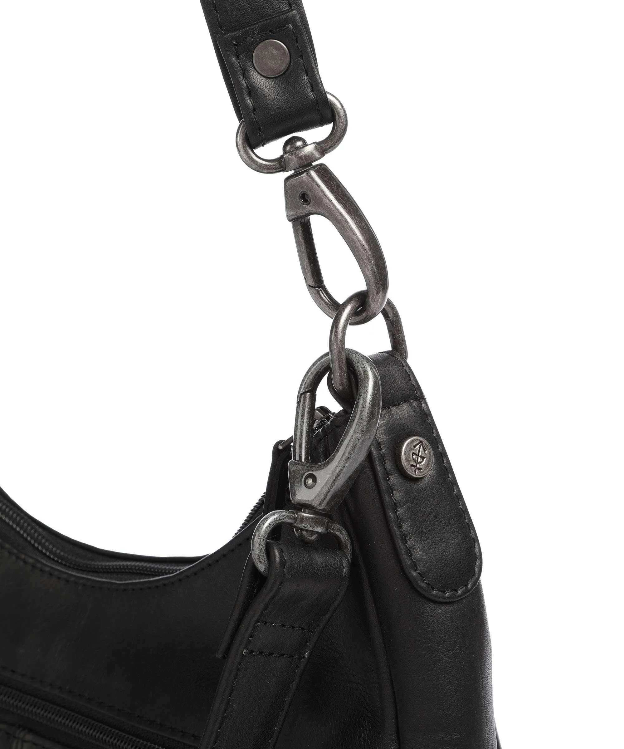  The Chesterfield Brand Cow Wax Pull Up Alexandria Borsa a spalla pelle di vacchetta pull-up nero  