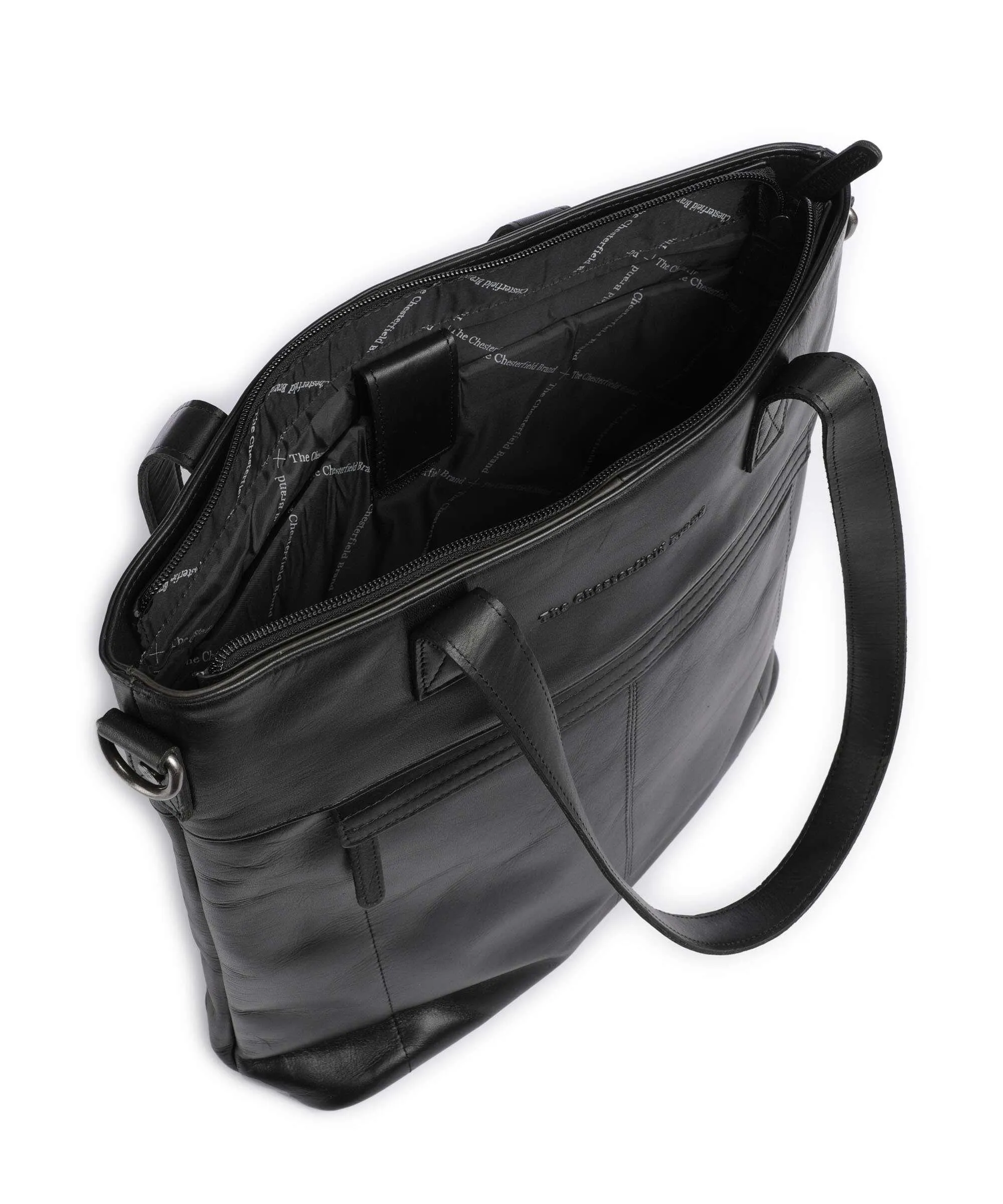  The Chesterfield Brand Cow Wax Pull Up Nunavik Borsa shopper 15″ pelle bovina nero  