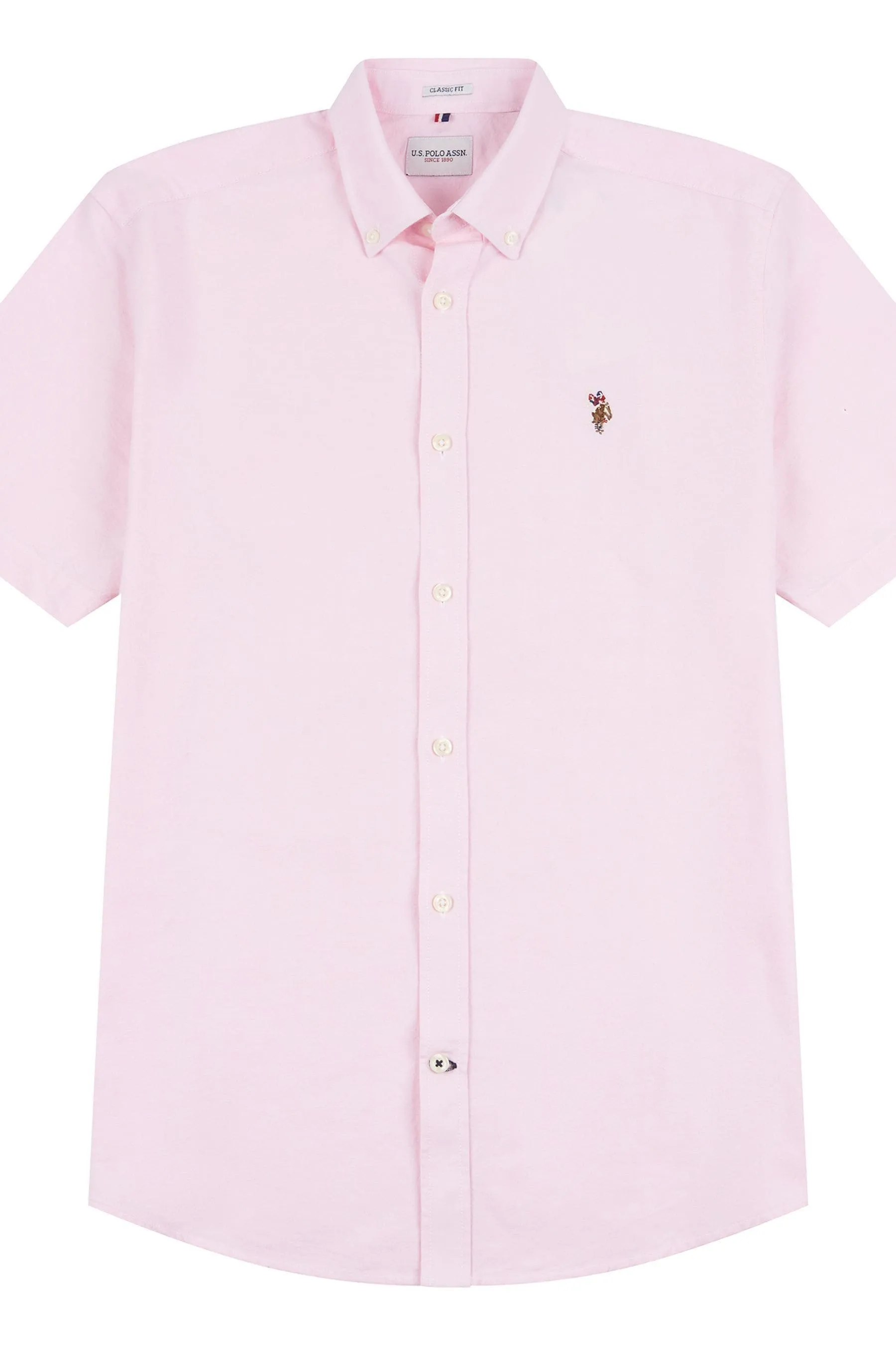U.S. Polo Assn. Camicia Uomo Manica corta Oxford a righe