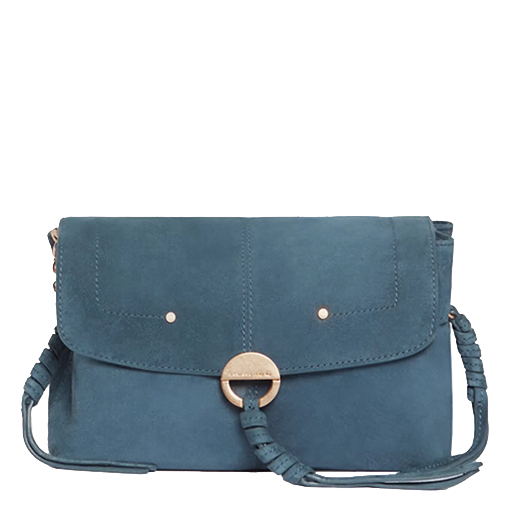  VANESSA BRUNO   CLUTCH - Borsa a spalla in pelle scamosciata | Blu